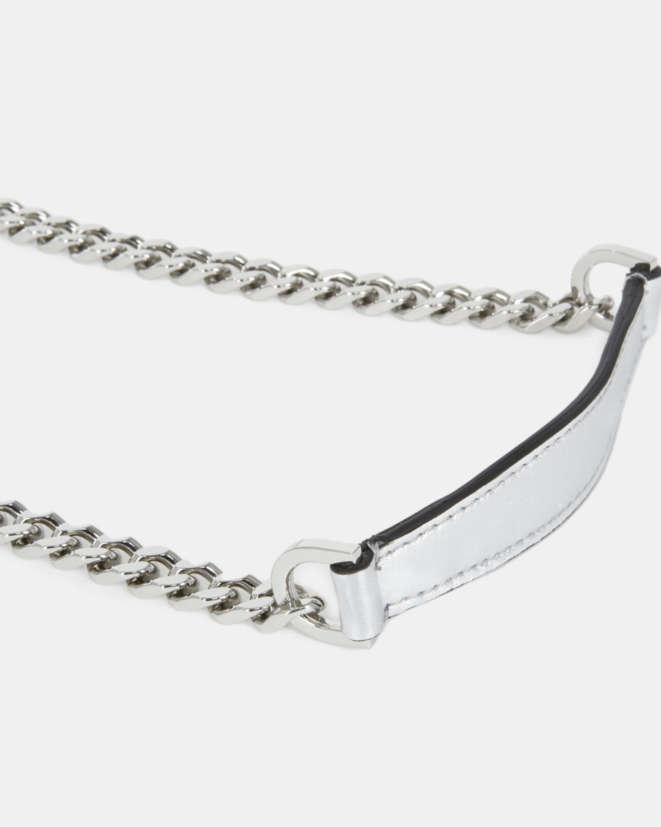 The Kooples WOMEN SILVER small emily bag in silver leather