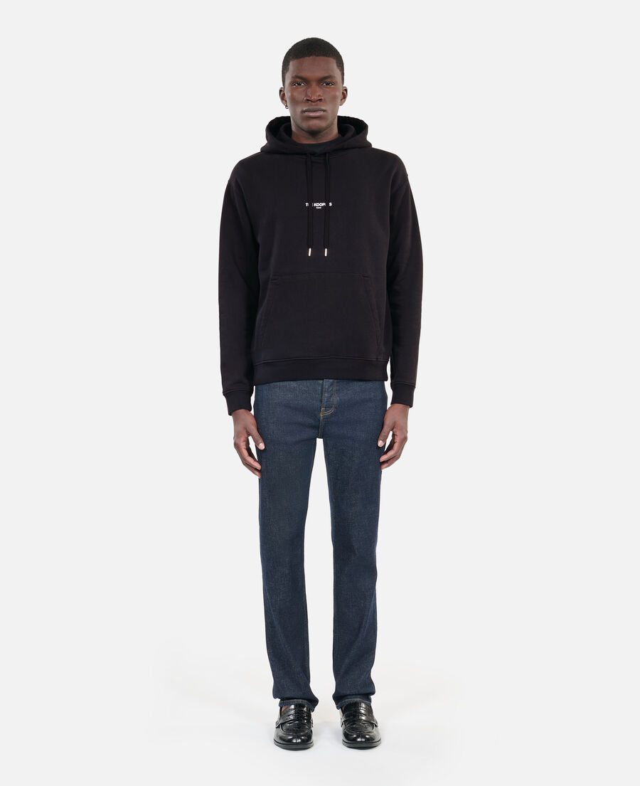 sweatshirt homme à  capuche logo noir