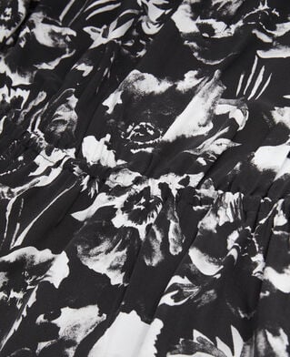 The Kooples WOMEN BLACK WHITE long printed dress