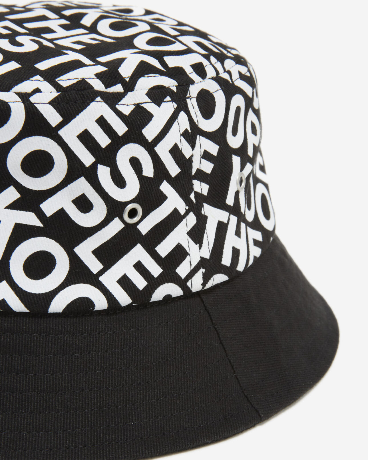 The Kooples M BLACK WHITE black and white bucket hat with the kooples motifs