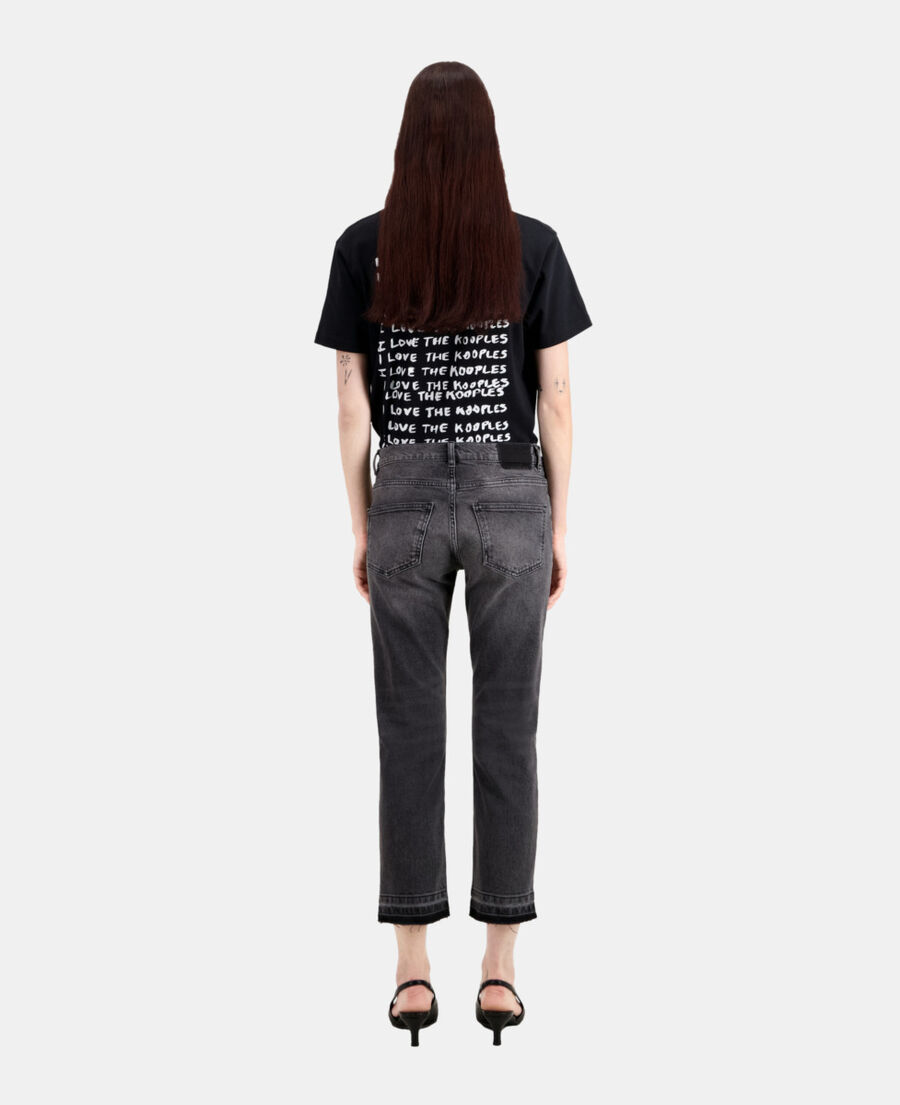 The Kooples F LIGHT GREY MEL/WHITE grey straight jeans