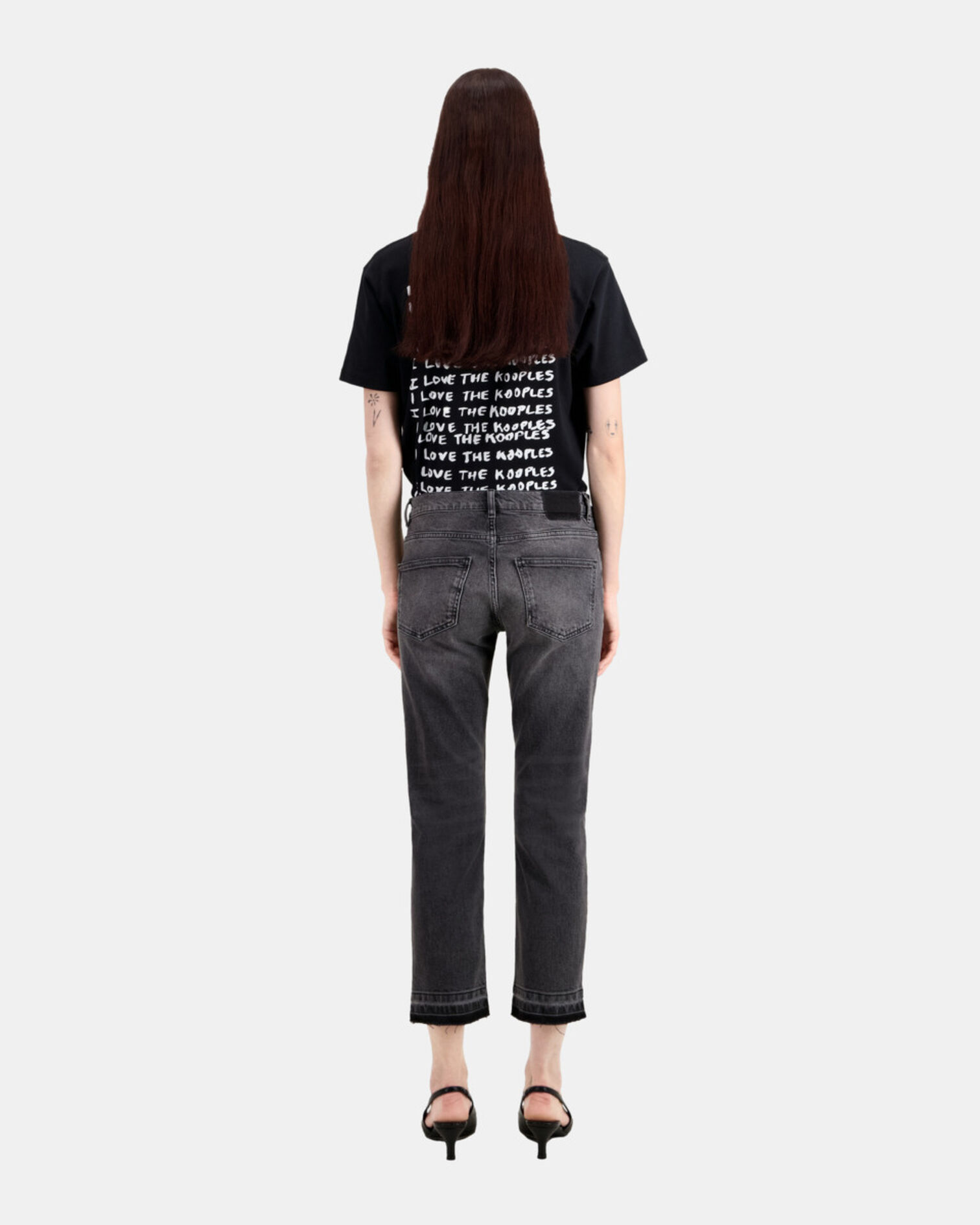 Vaqueros grises rectos, LIGHT GREY MEL/WHITE, hi-res image number null