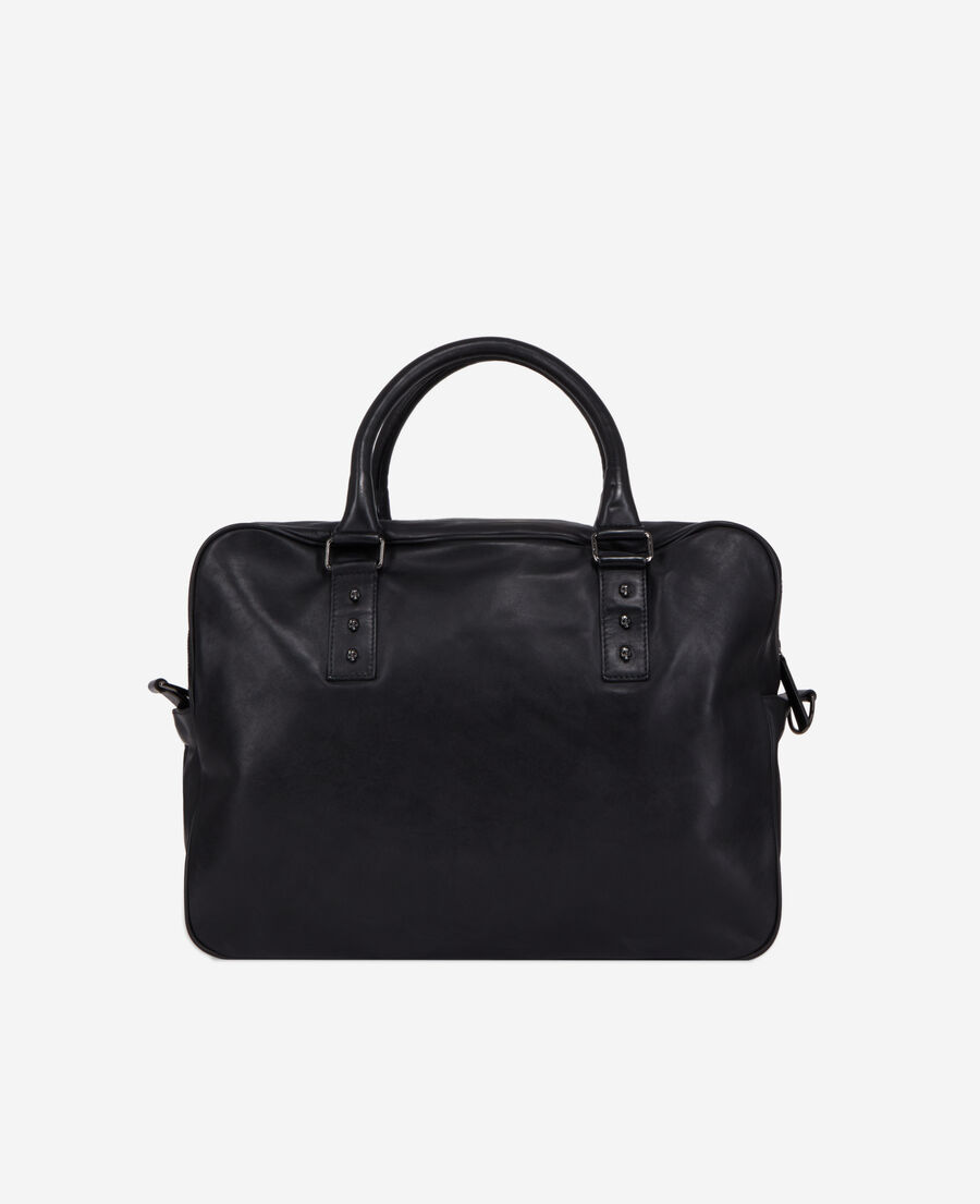 The Kooples MEN BLACK black leather briefcase