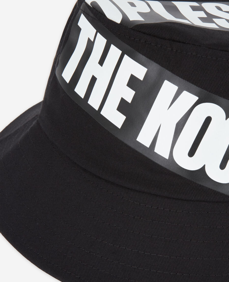 The Kooples MIXTE BLACK bob réversible noir tape logo