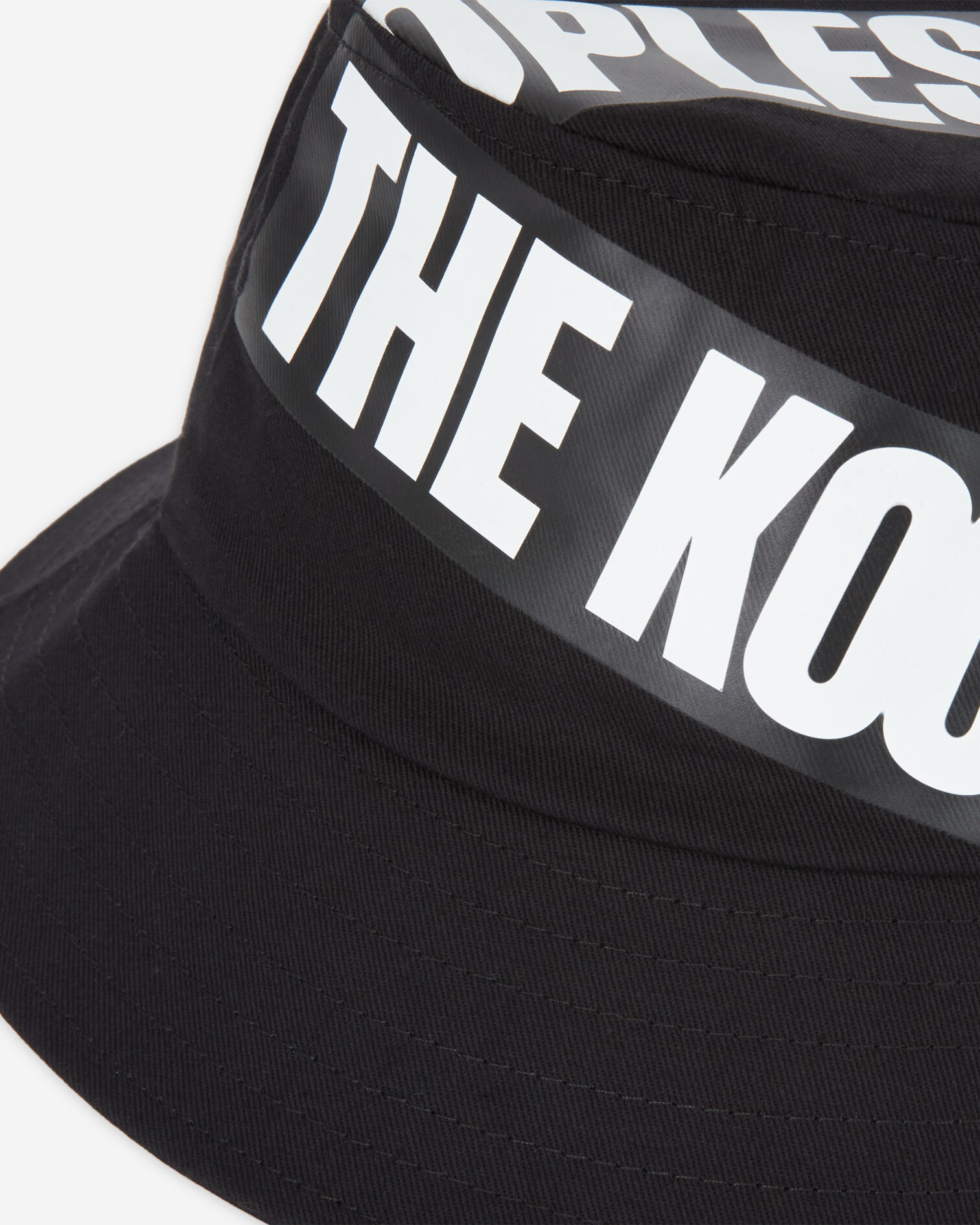 Reversible black bucket hat with Tape logo, BLACK, hi-res image number null