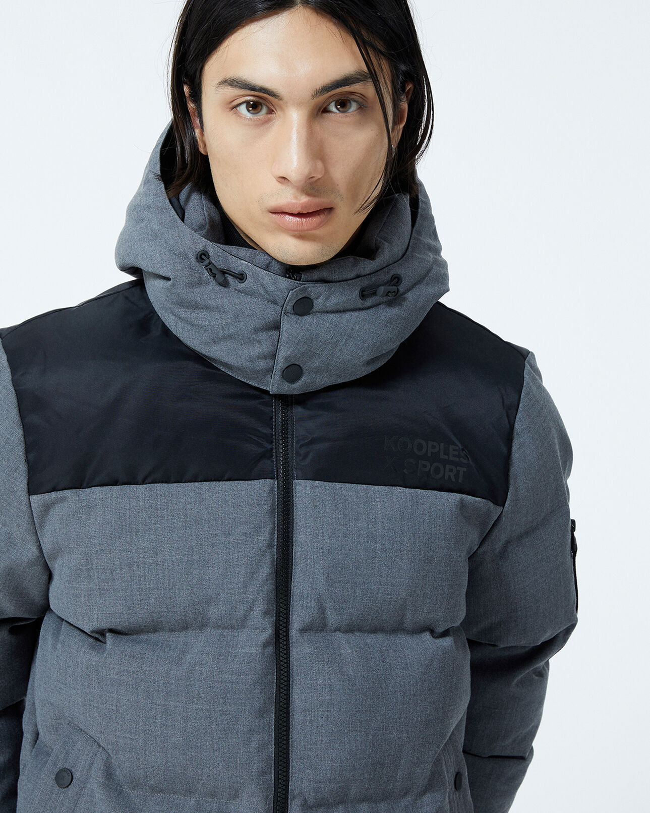 The Kooples HOMME ANTHRACITE doudoune matelassée gris anthracite
