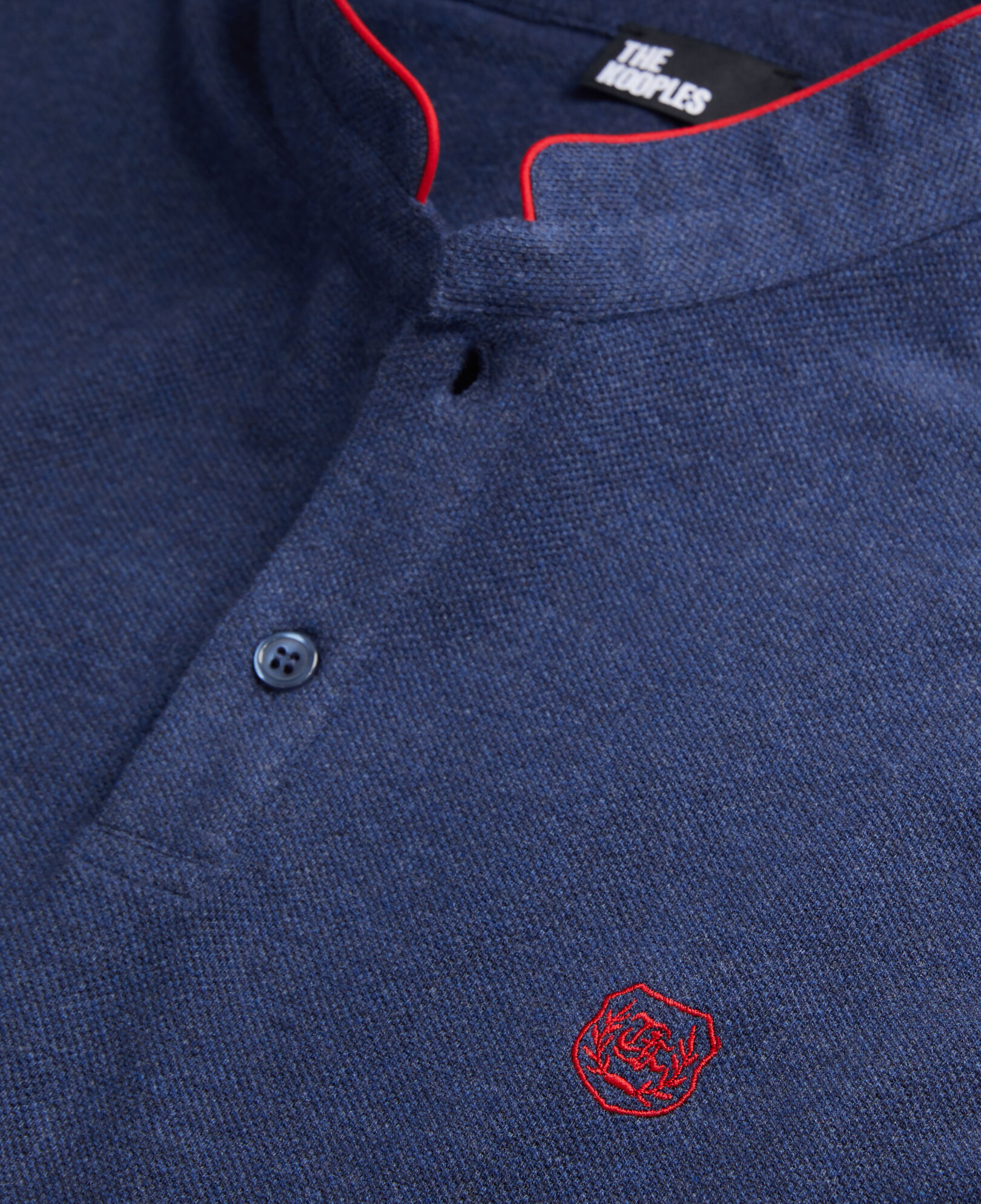 The Kooples HERREN NAVY marineblaues poloshirt aus baumwolle