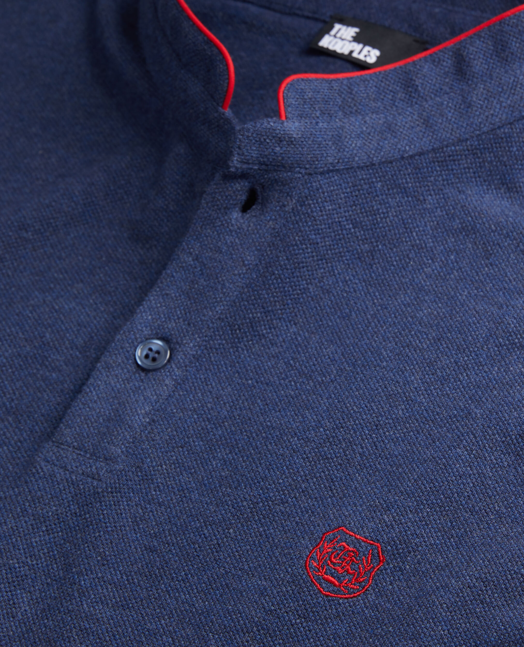 Marineblaues Poloshirt aus Baumwolle, NAVY, hi-res image number null