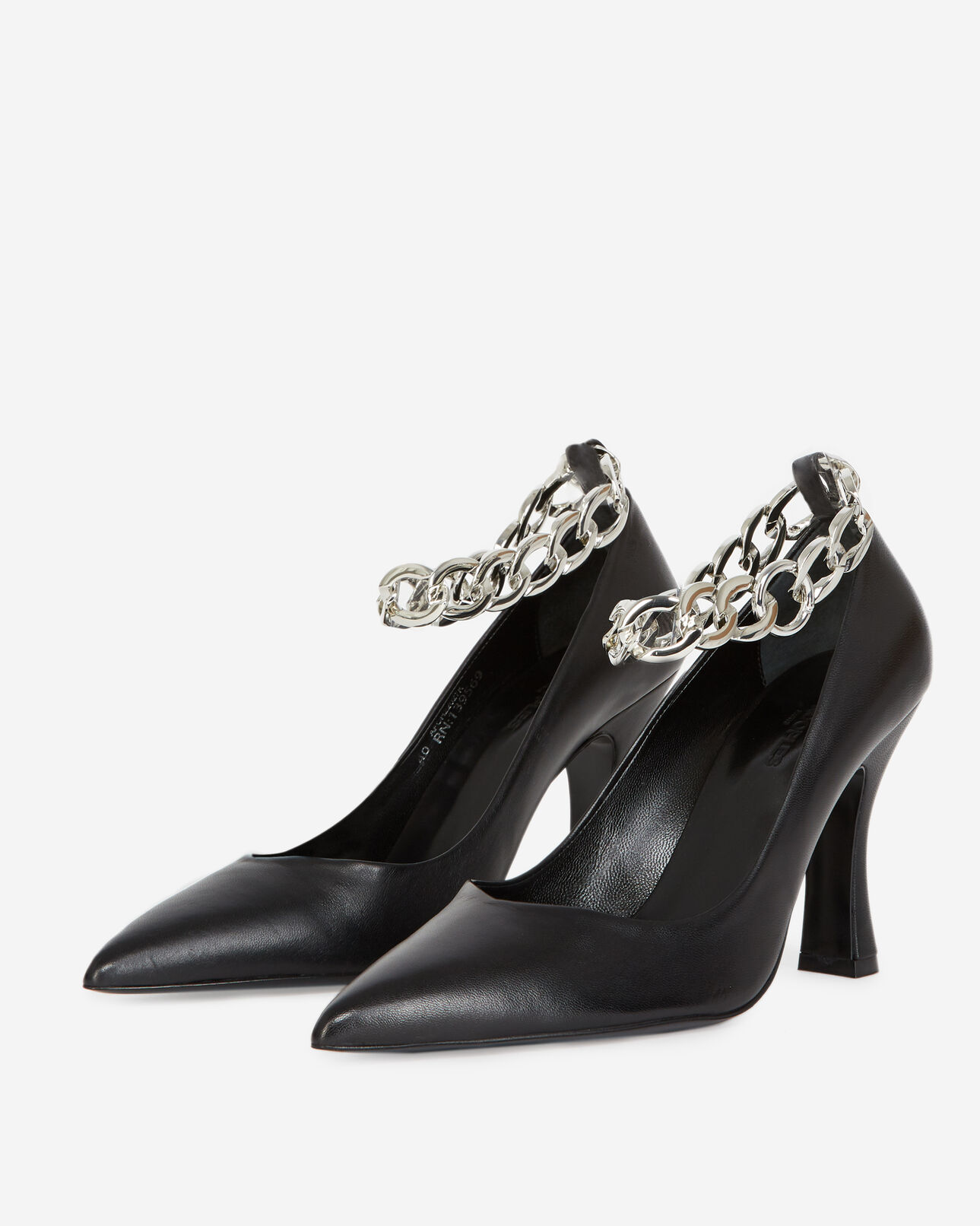 The Kooples FEMME BLACK escarpins talons hauts noirs à boucles