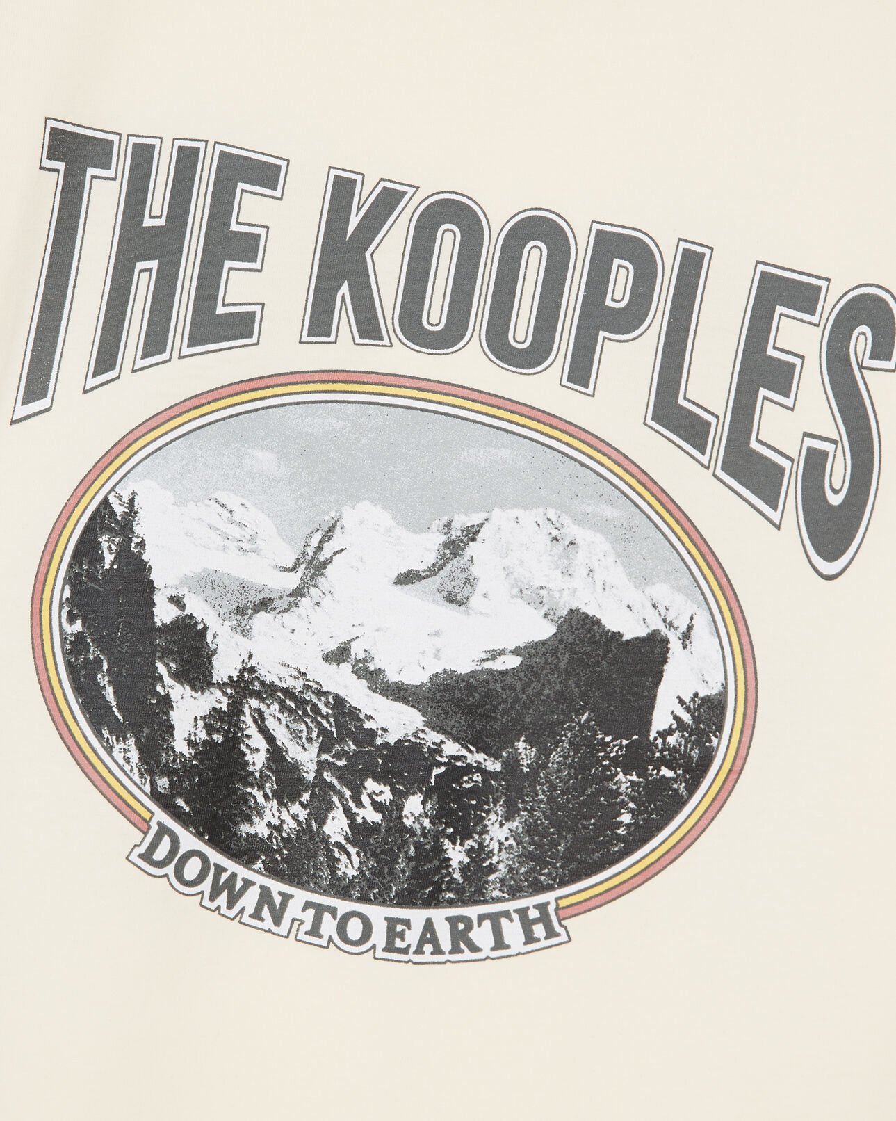 The Kooples WOMEN ECRU ecru t-shirt with mountain print