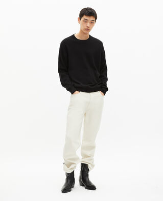 The Kooples HOMME BLACK pull col rond en cachemire noir