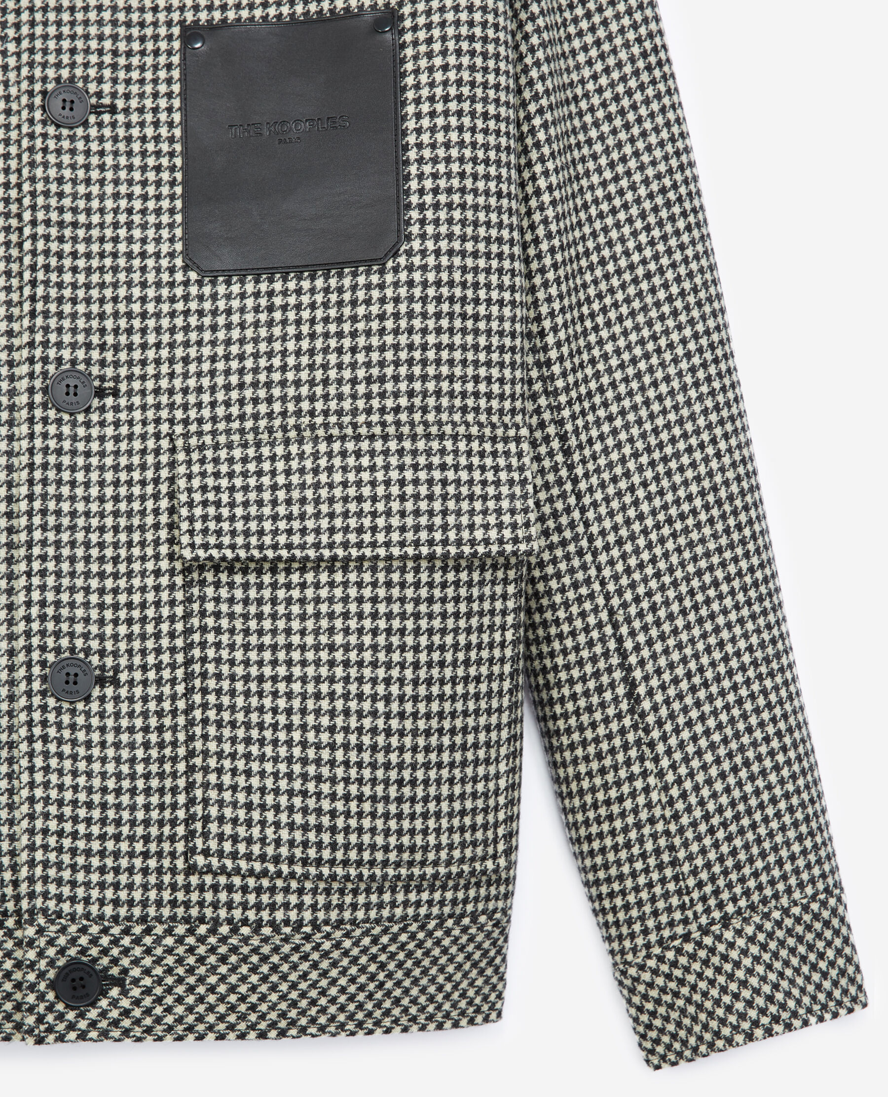 Two tone wool jacket with motif The Kooples