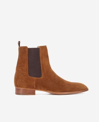 The Kooples H BROWN brown suede leather chelsea boots