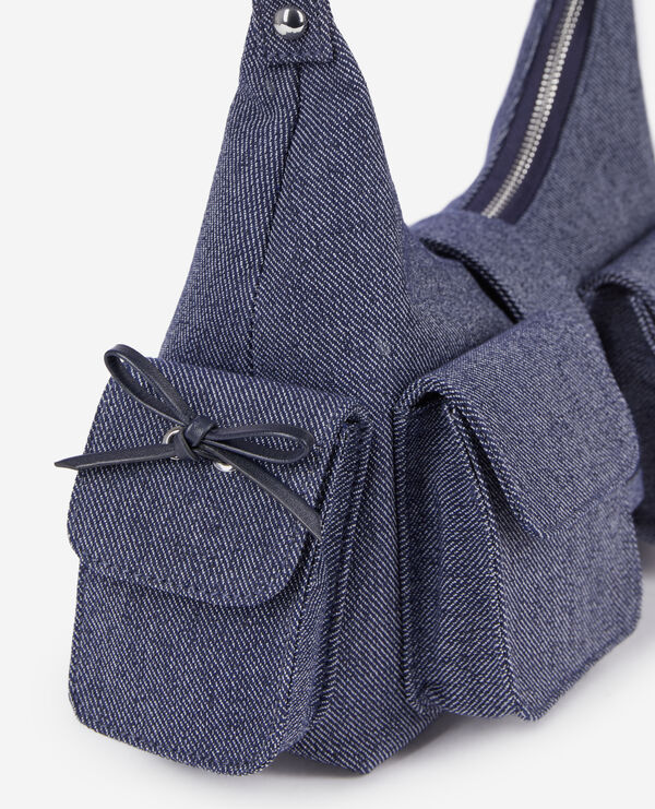 The Kooples FEMME USED RAPIECE sac amelia en denim bleu