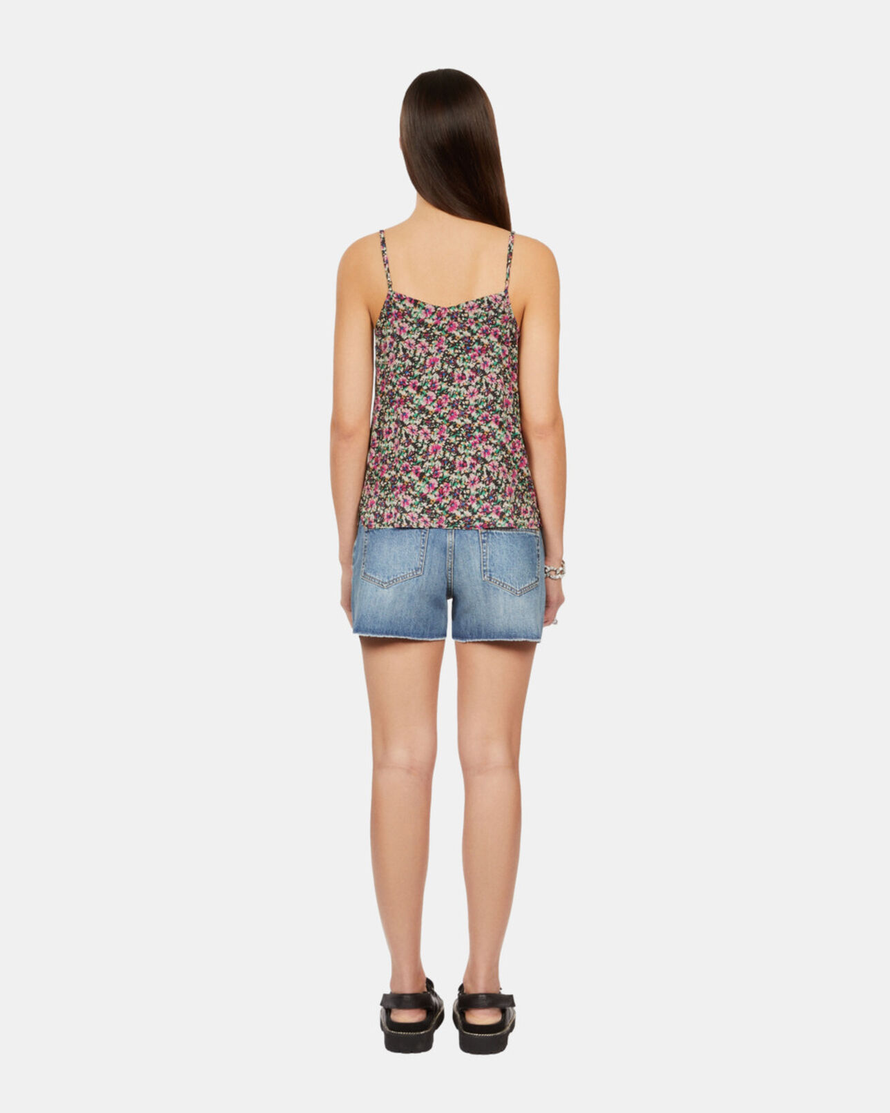 The Kooples WOMEN MULTICO printed camisole with lace