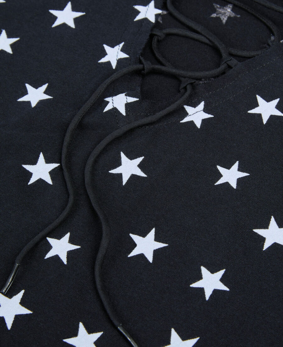 The Kooples F BLACK WASHED black stars print t-shirt
