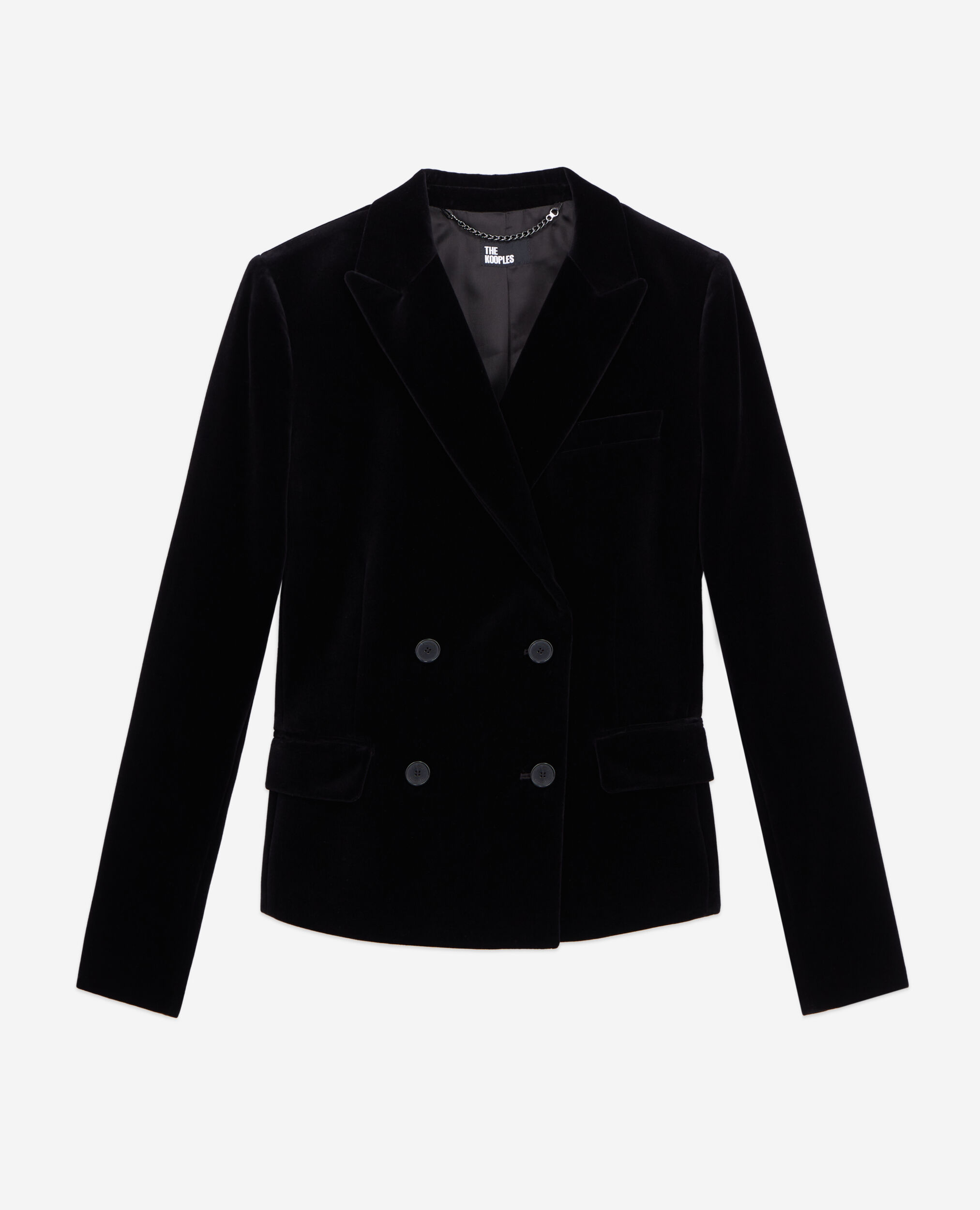 Short black velvet jacket 2025