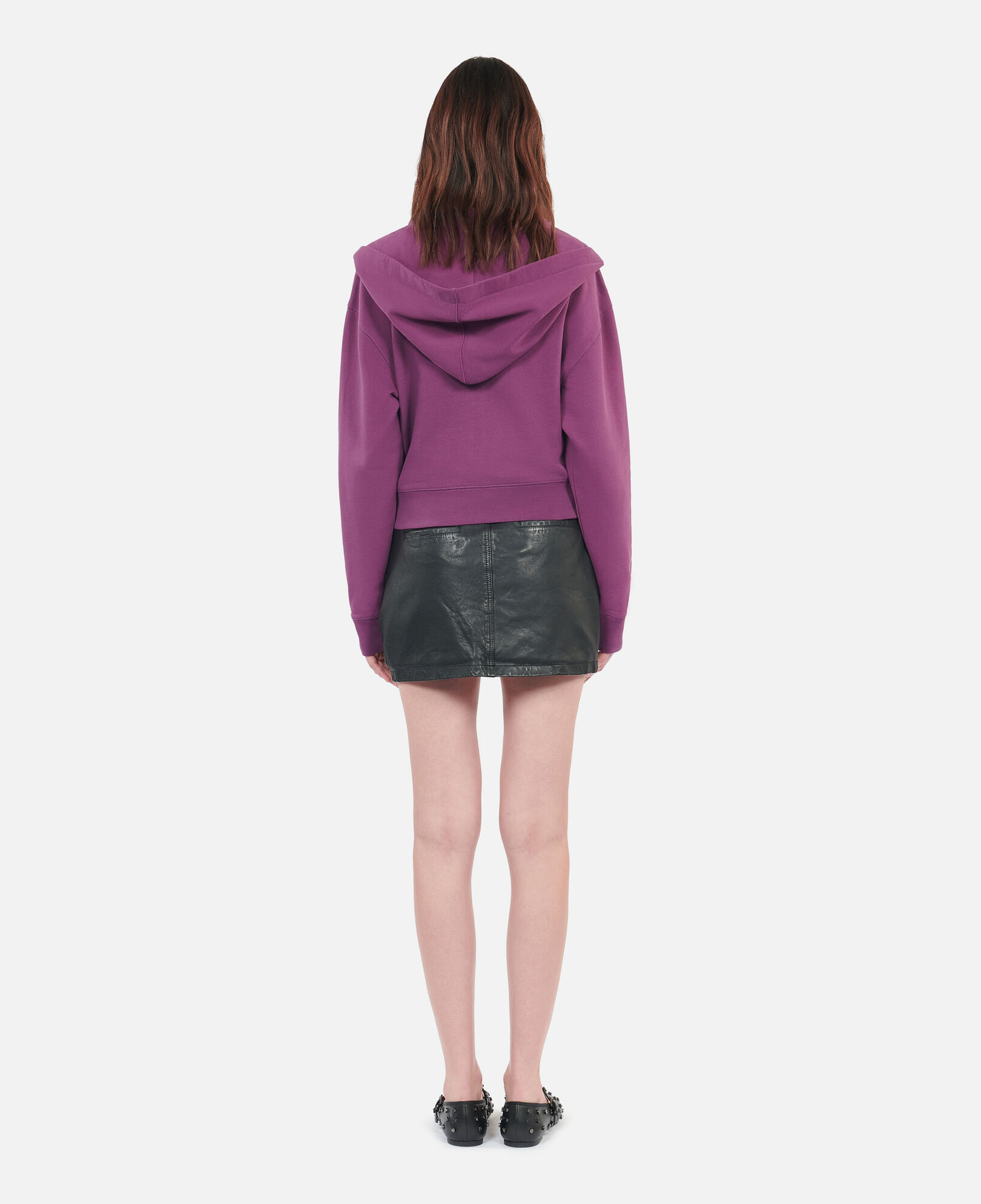 The Kooples F PRUNE purple blazon hoodie