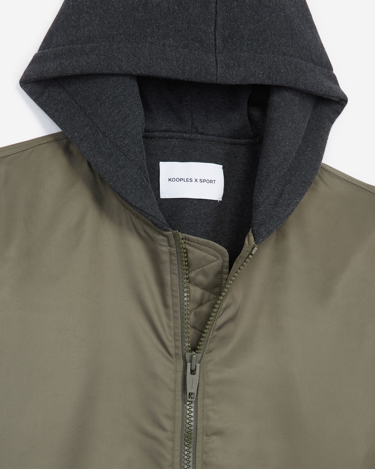 The Kooples HOMME KAKI blouson rock kaki molleton