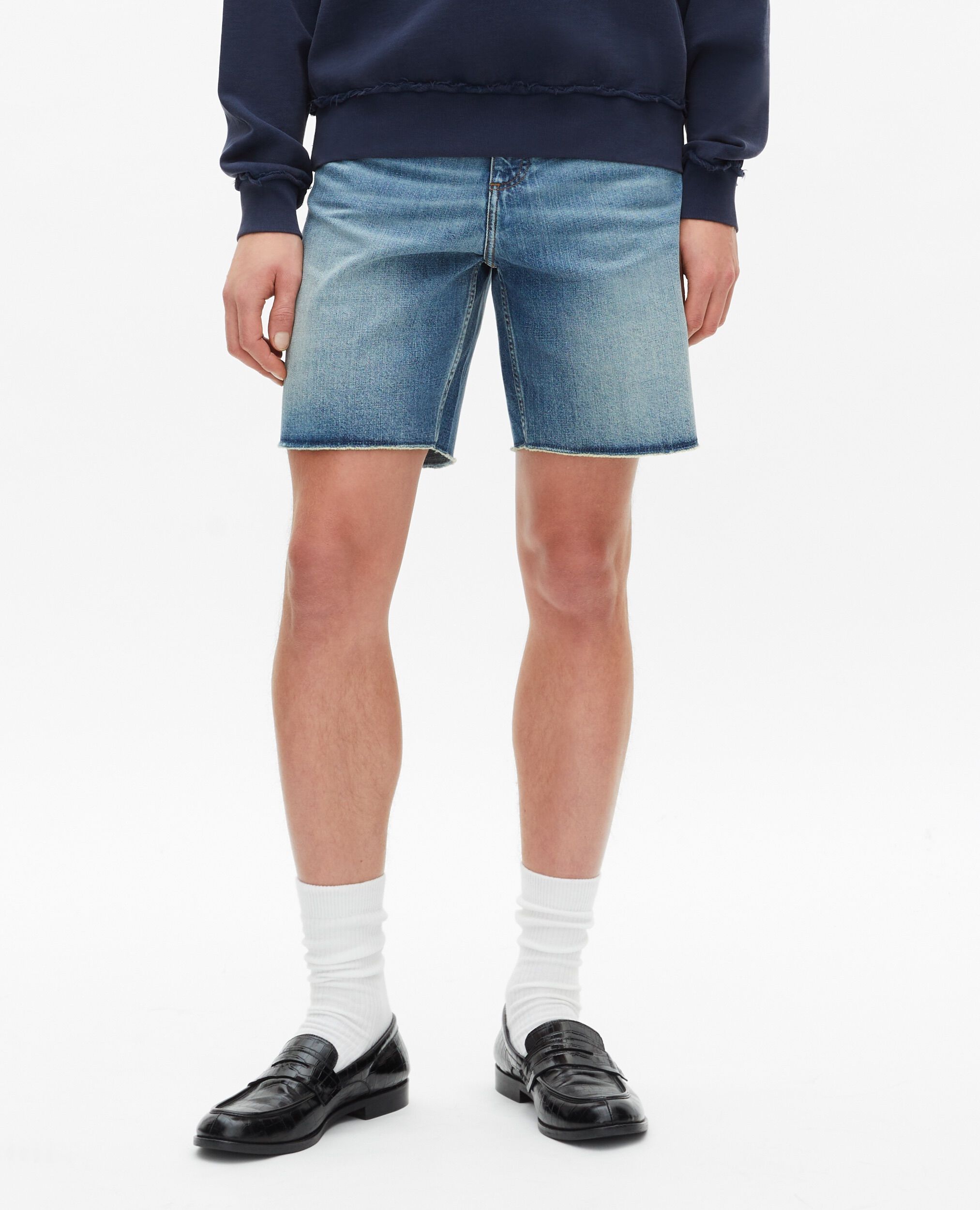 Blue denim Bermuda shorts, BABY BLUE, hi-res image number null