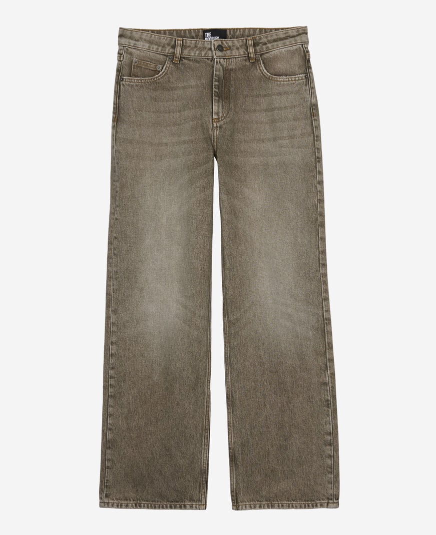 The Kooples DAMEN OLIVE weite olivfarbene jeans