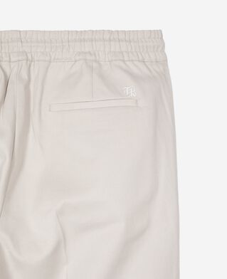 The Kooples H LIGHT GREY straight gray cotton pants