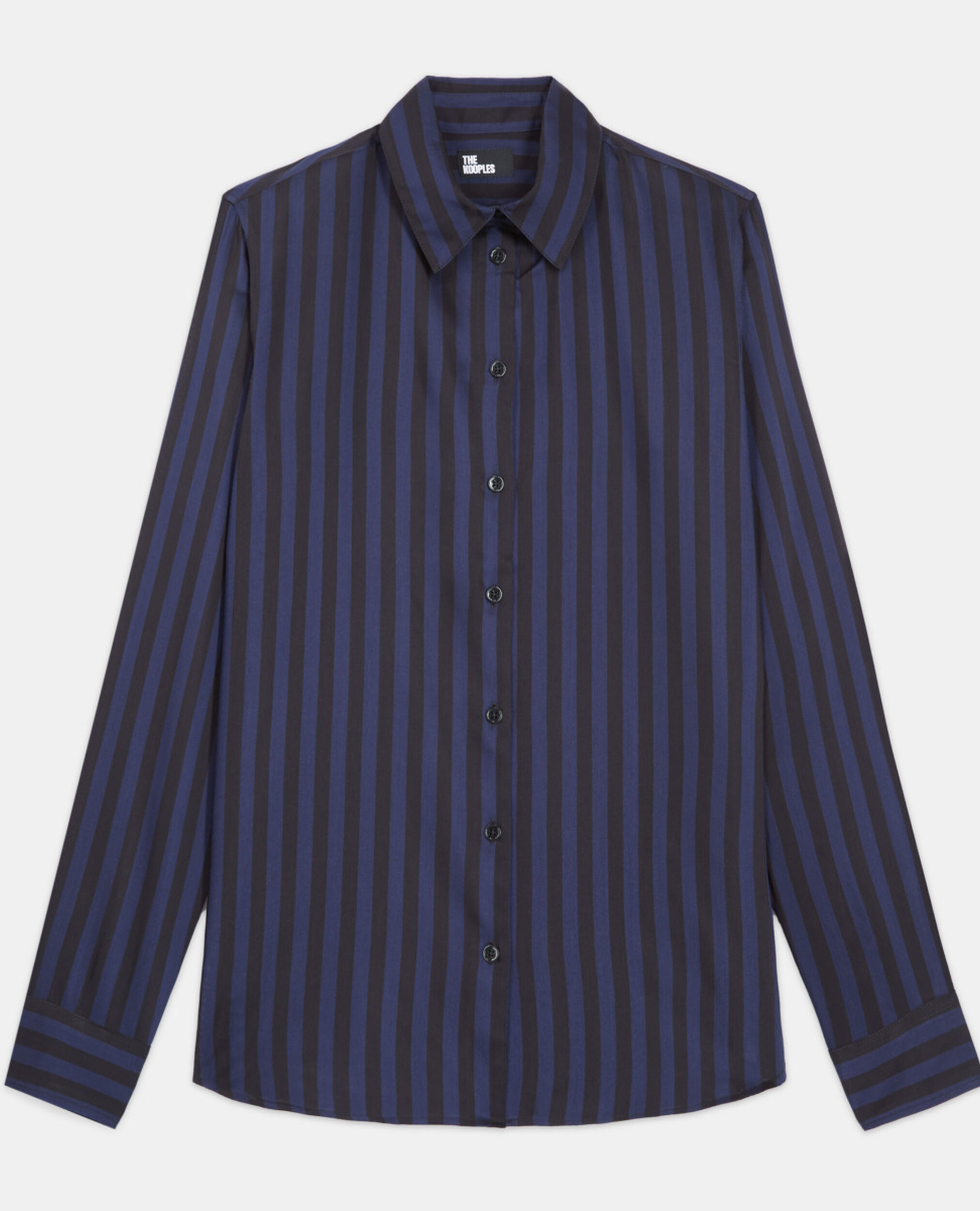 Striped shirt, BLACK NAVY, hi-res image number null