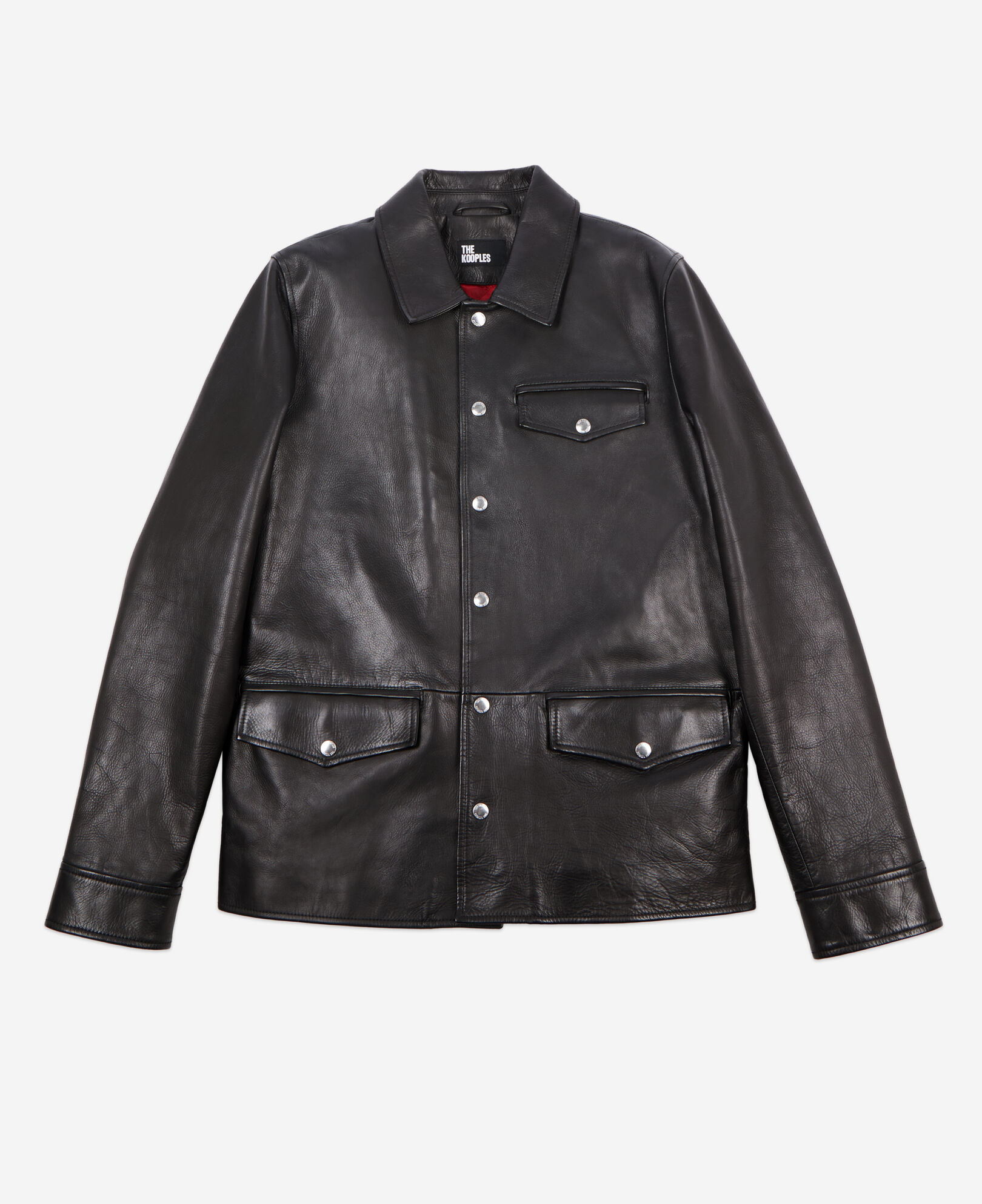 The Kooples MEN BLACK black leather jacket