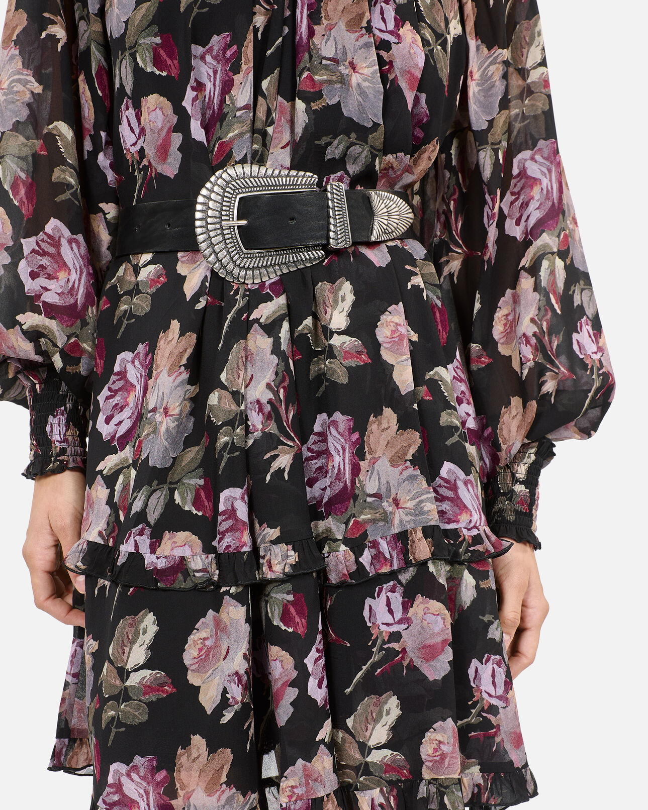 The Kooples FEMME BLACK ceinture en cuir noir