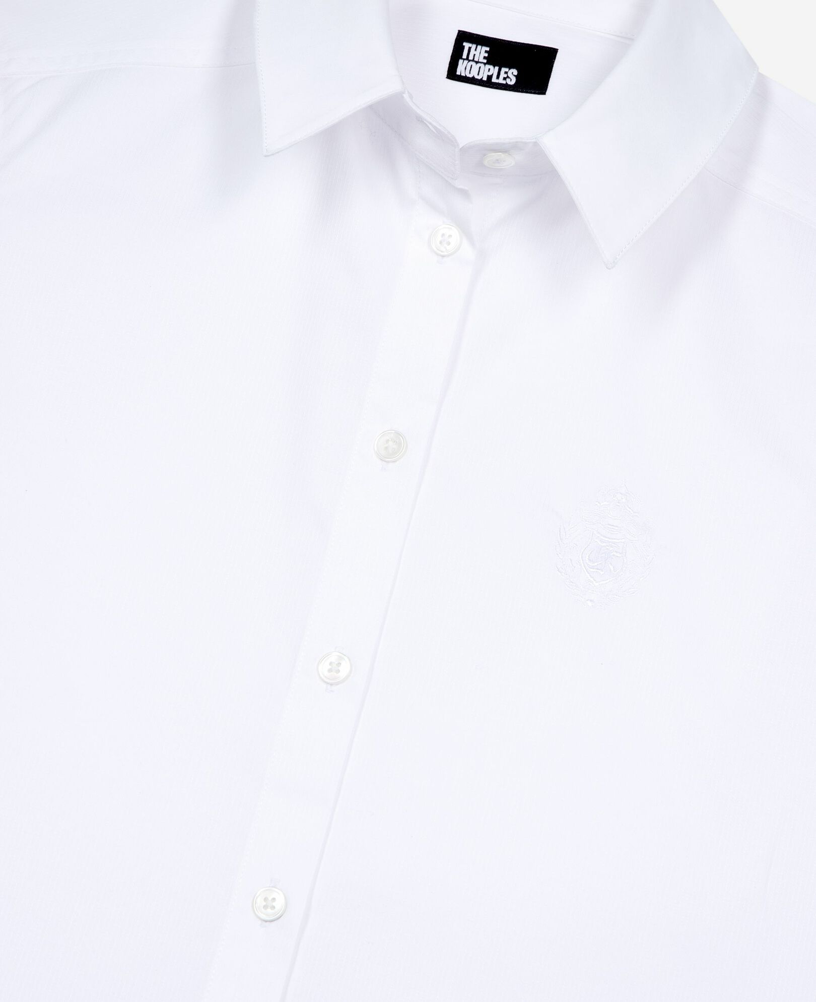 The Kooples FEMME WHITE chemise courte en popeline blanche
