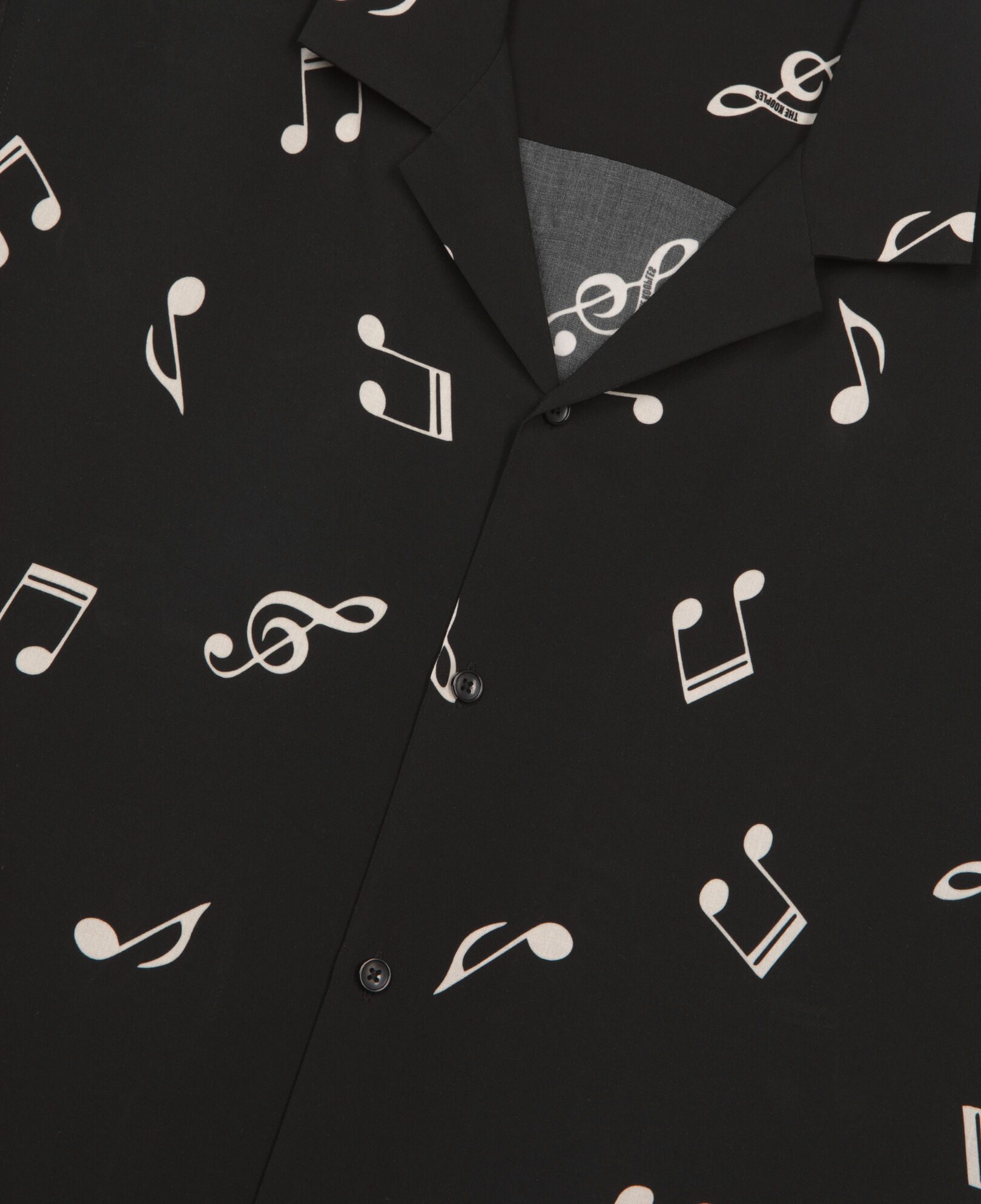 The Kooples MEN BLACK WHITE short-sleeved music print shirt