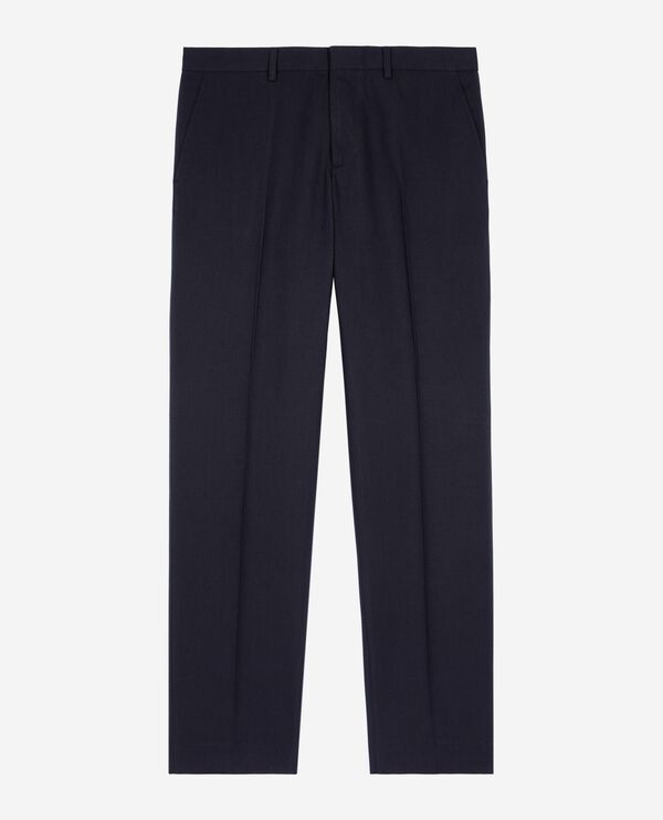 The Kooples HOMME NAVY pantalon de costume droit bleu marine