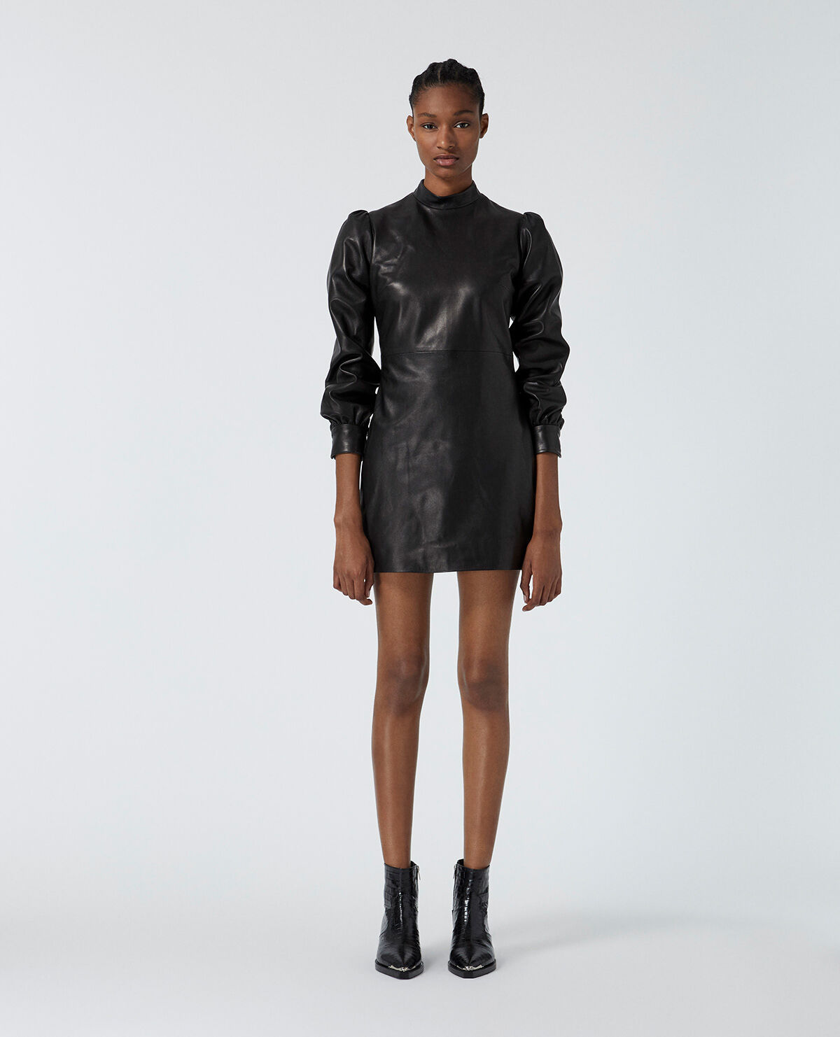 High neck dress with jacket top