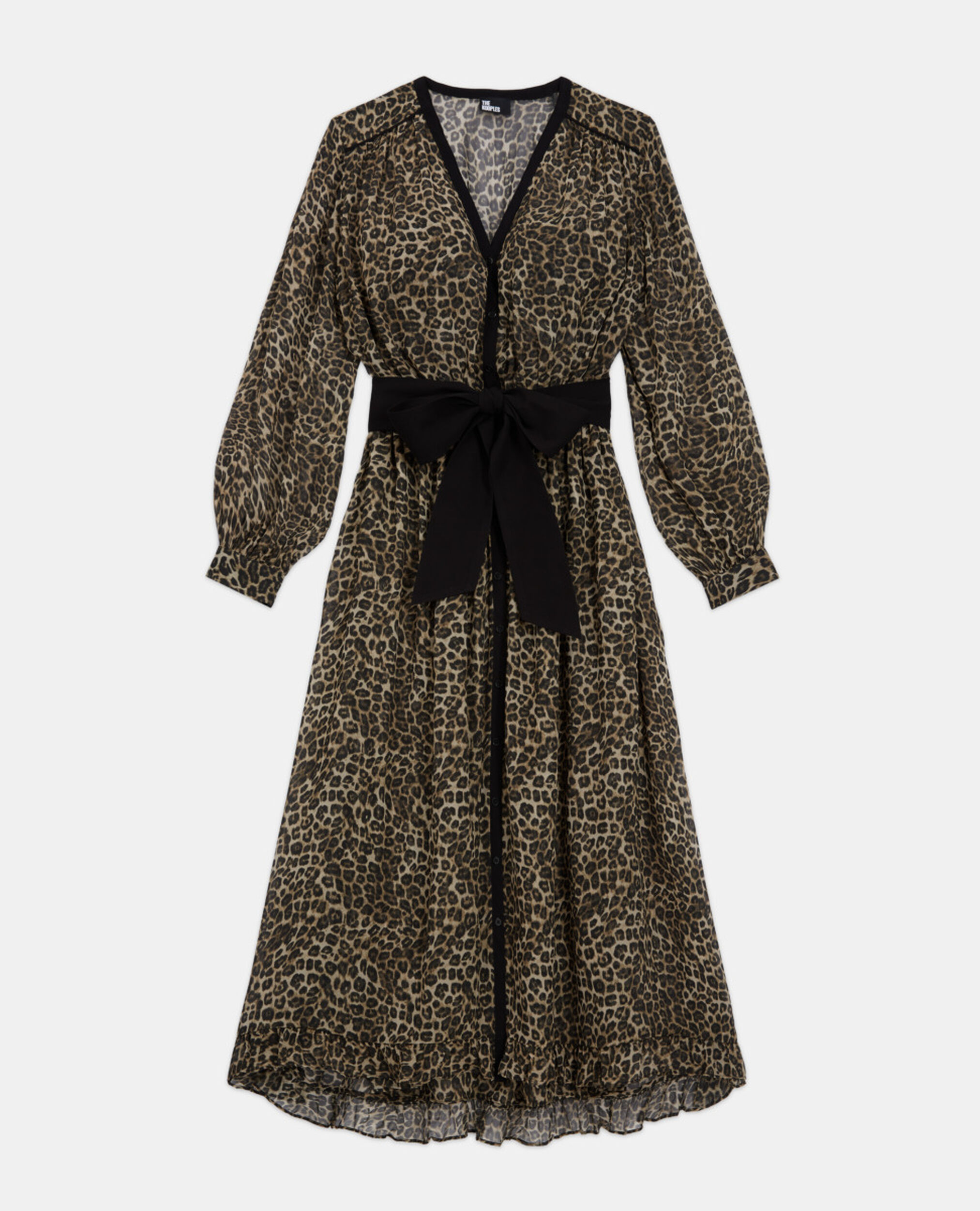 Langes Kleid mit Leopardenmuster, LEOPARD, hi-res image number null