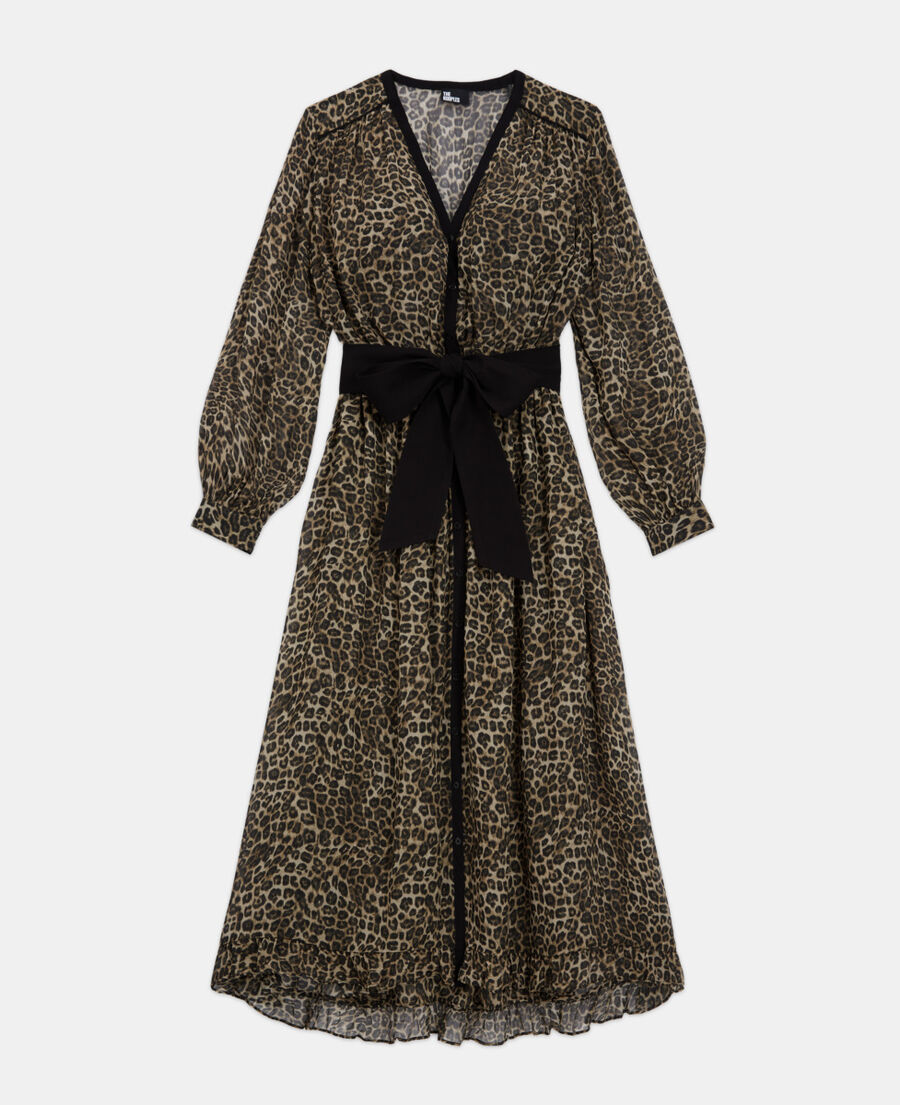 robe longue léopard