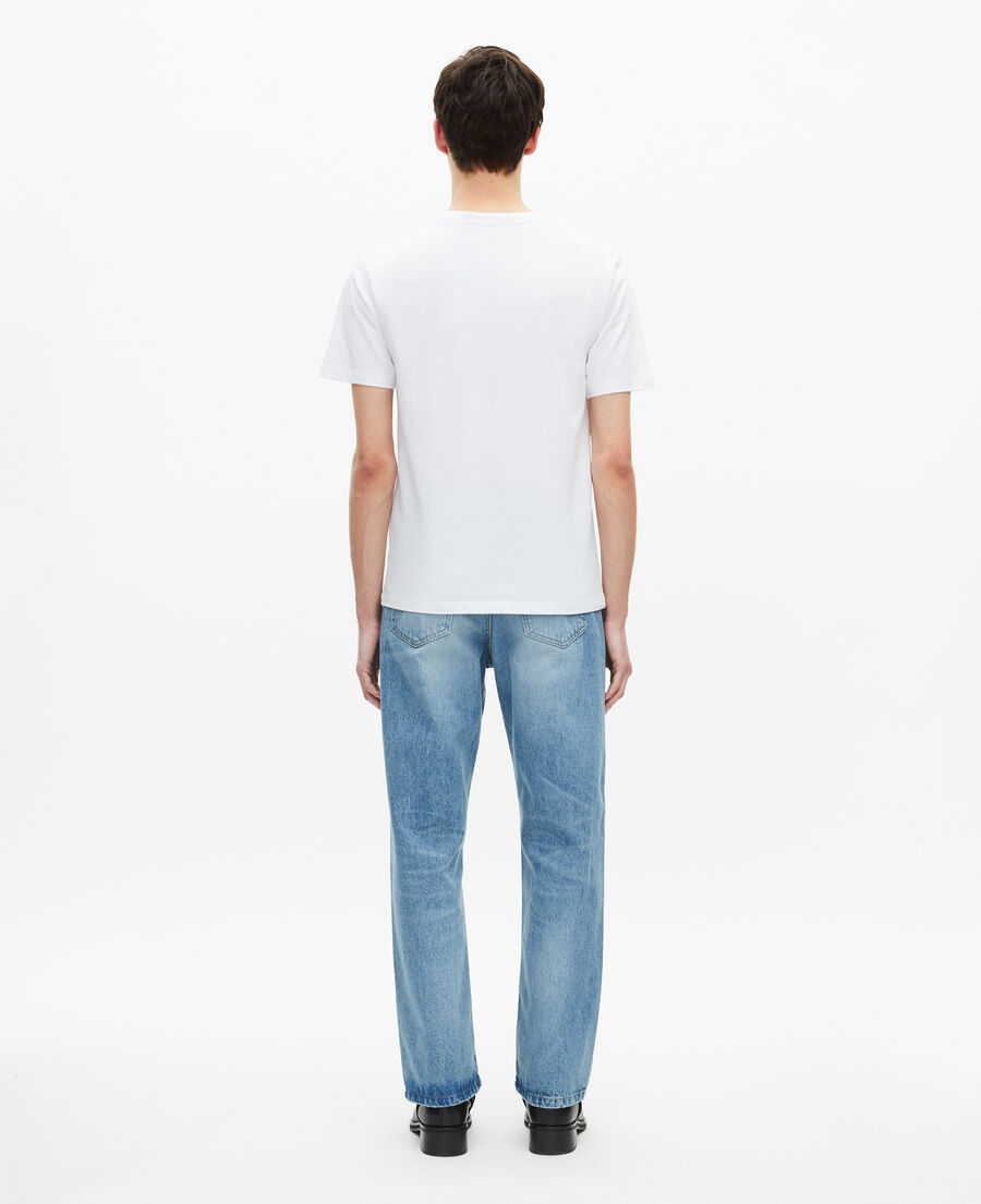 The Kooples H WHITE t-shirt with white screen printing