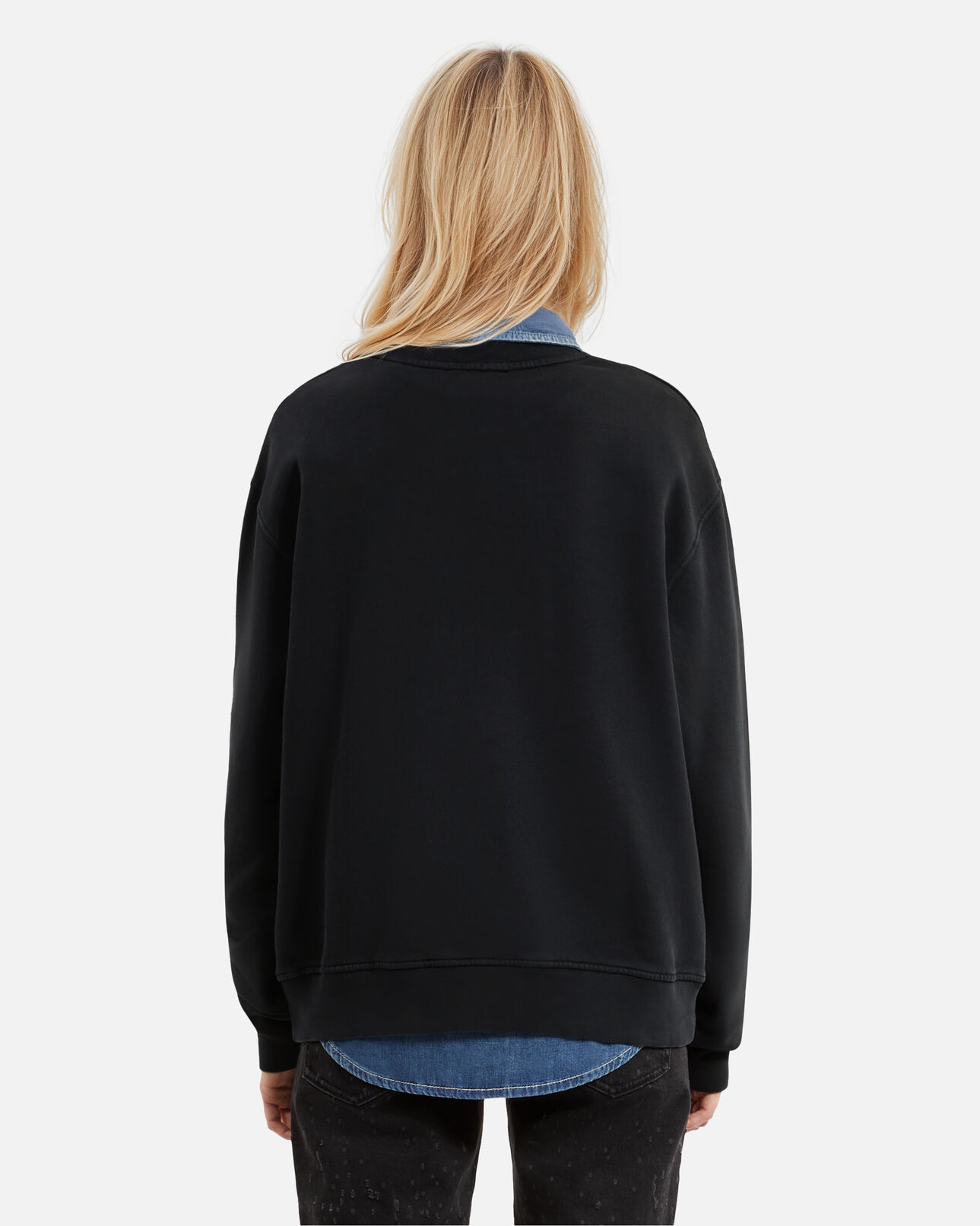 The Kooples FEMME BLACK WASHED sweatshirt à sérigraphie noir