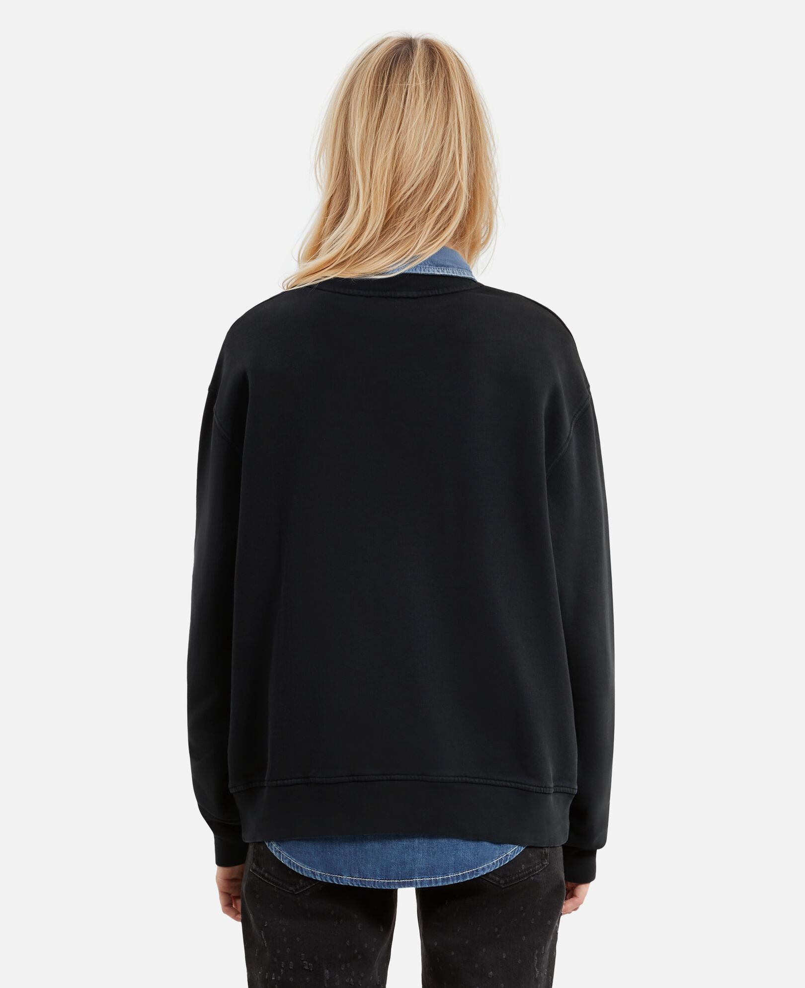 The Kooples FEMME BLACK WASHED sweatshirt à sérigraphie noir