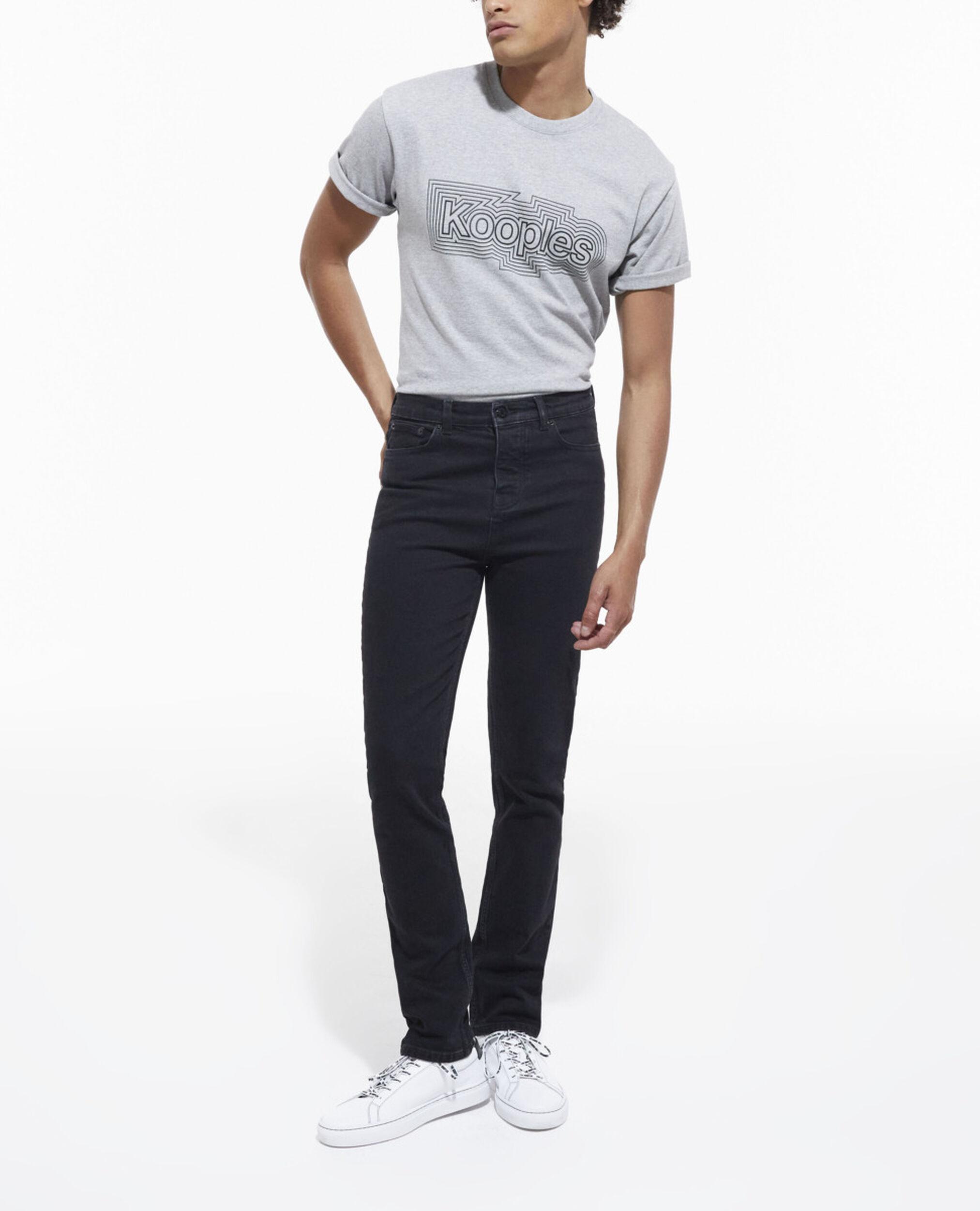 T-shirt sérigraphié gris, GREY MELANGE, hi-res image number null