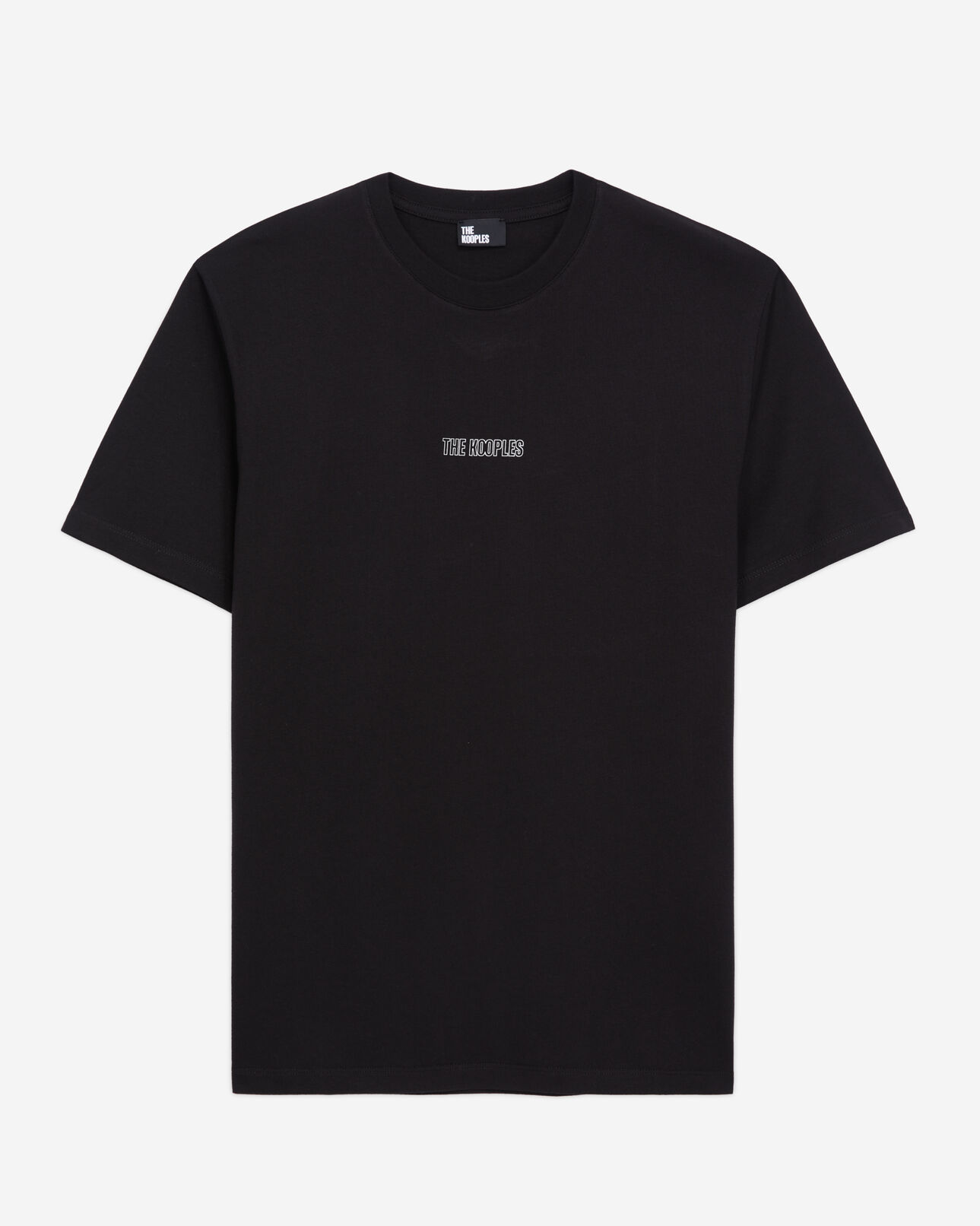 The Kooples MEN BLACK men's black t-shirt with logo