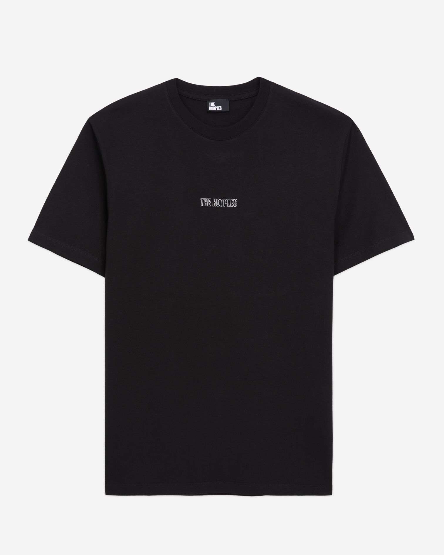 Men's black t-shirt with logo, BLACK, hi-res image number null