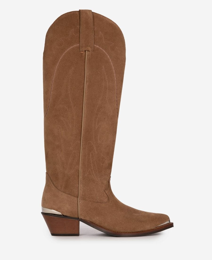 The Kooples FEMME BROWN bottes western marron