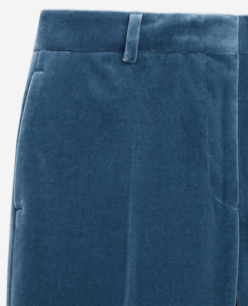 The Kooples MUJER BLUE PETROL pantal&oacute;n traje azul terciopelo