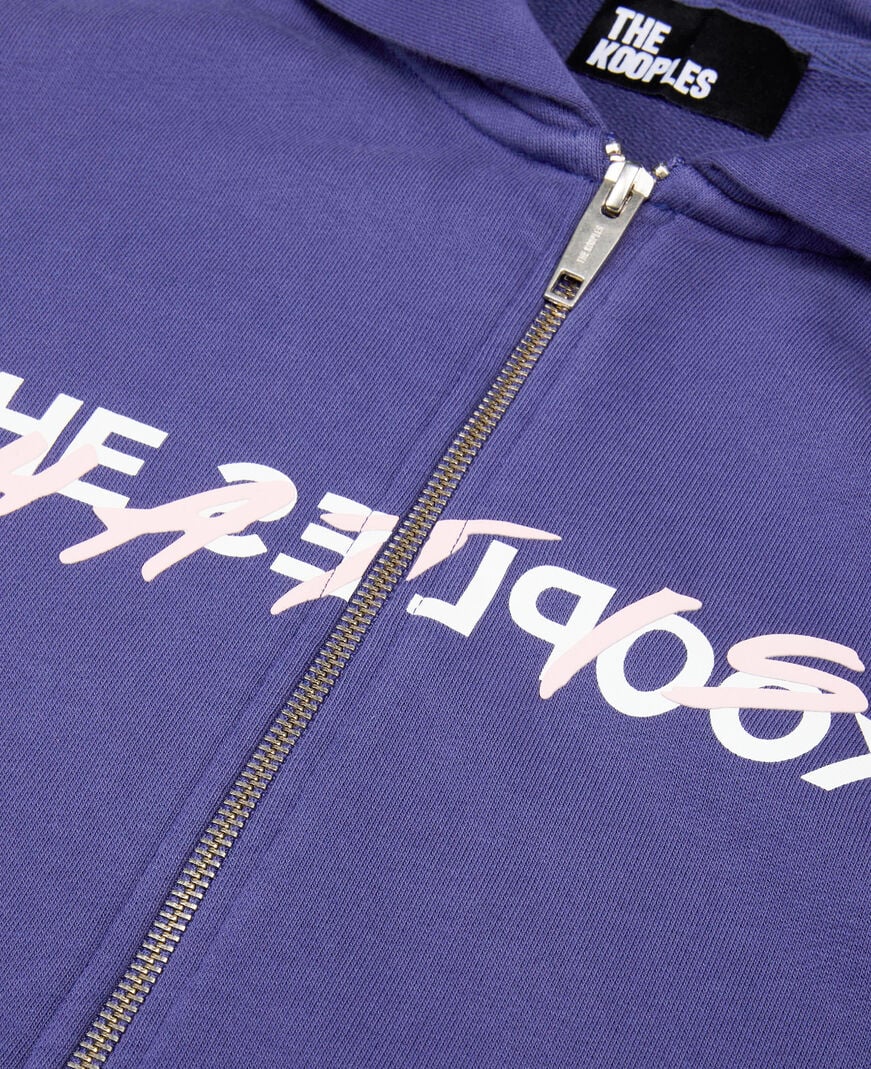 The Kooples WOMEN BLUE ATLANTIQUE what is purple hooded sweatshirt