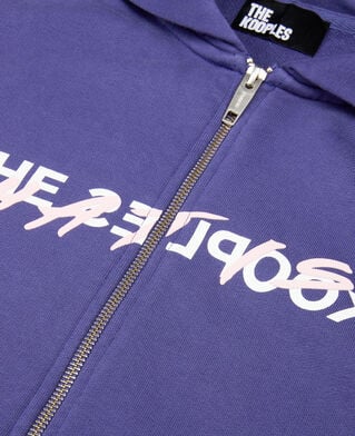 The Kooples WOMEN BLUE ATLANTIQUE what is purple hooded sweatshirt