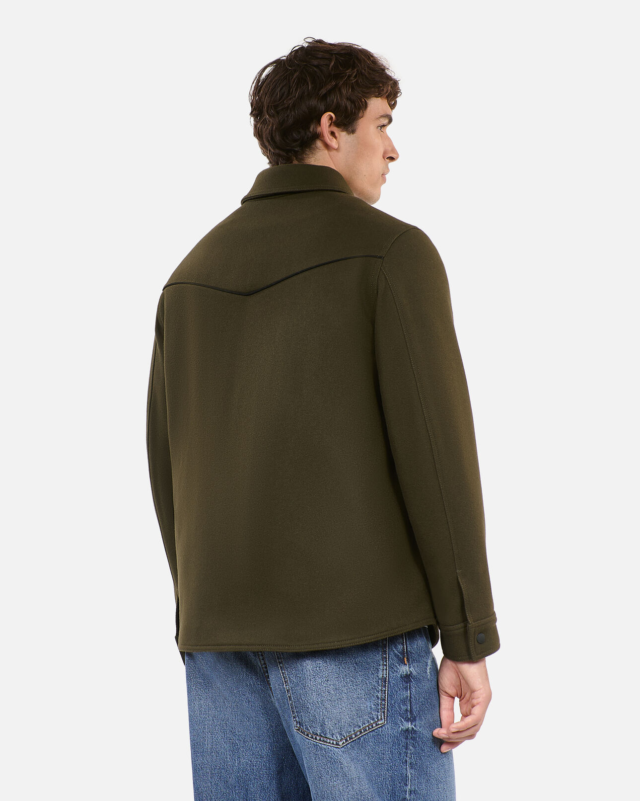 The Kooples HERREN KAKI khakifarbenes jackenhemd