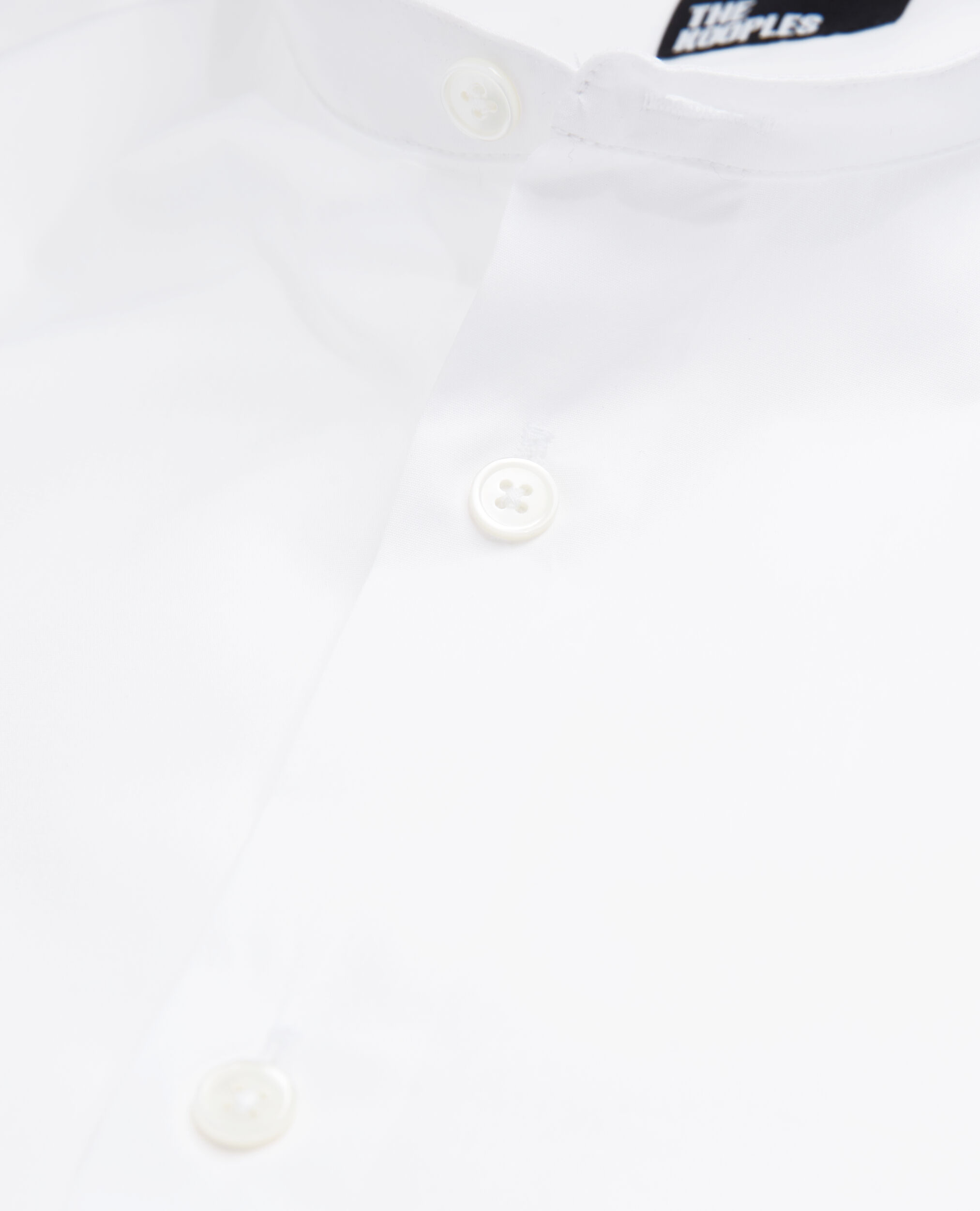 Camisa cuello Mao blanca, WHITE, hi-res image number null