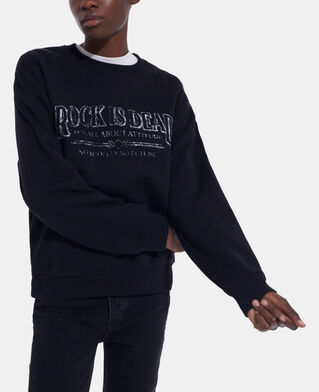 The Kooples FEMME BLACK WASHED sweat s&eacute;rigraphi&eacute; noir