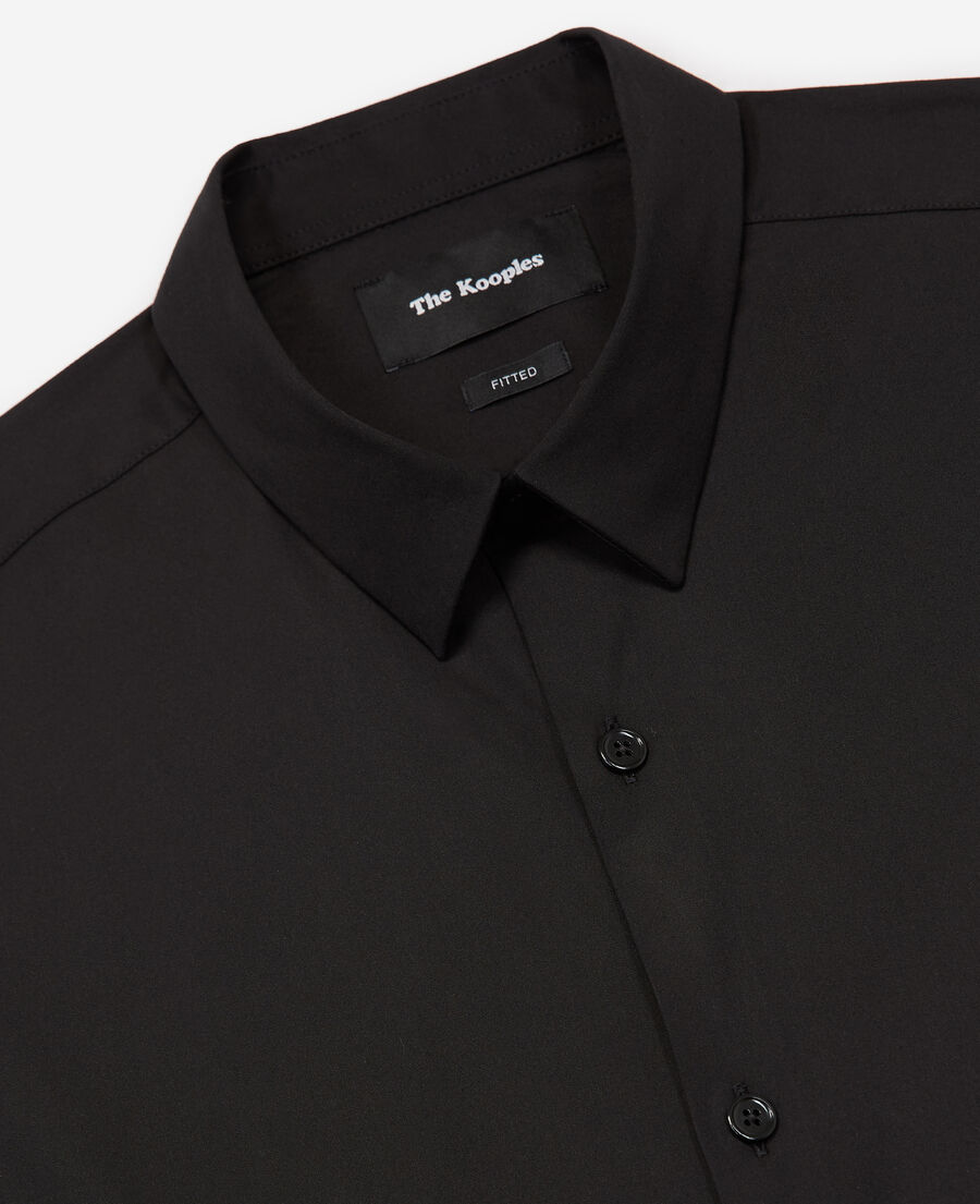 The Kooples HOMME BLACK chemise col boutonné noire coupe ajustée