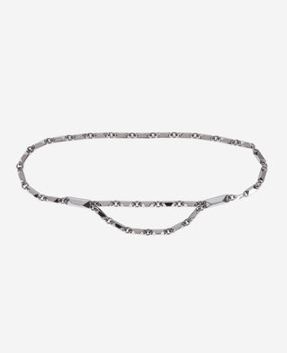 The Kooples FEMME GUN METAL ceinture chaîne ajustable